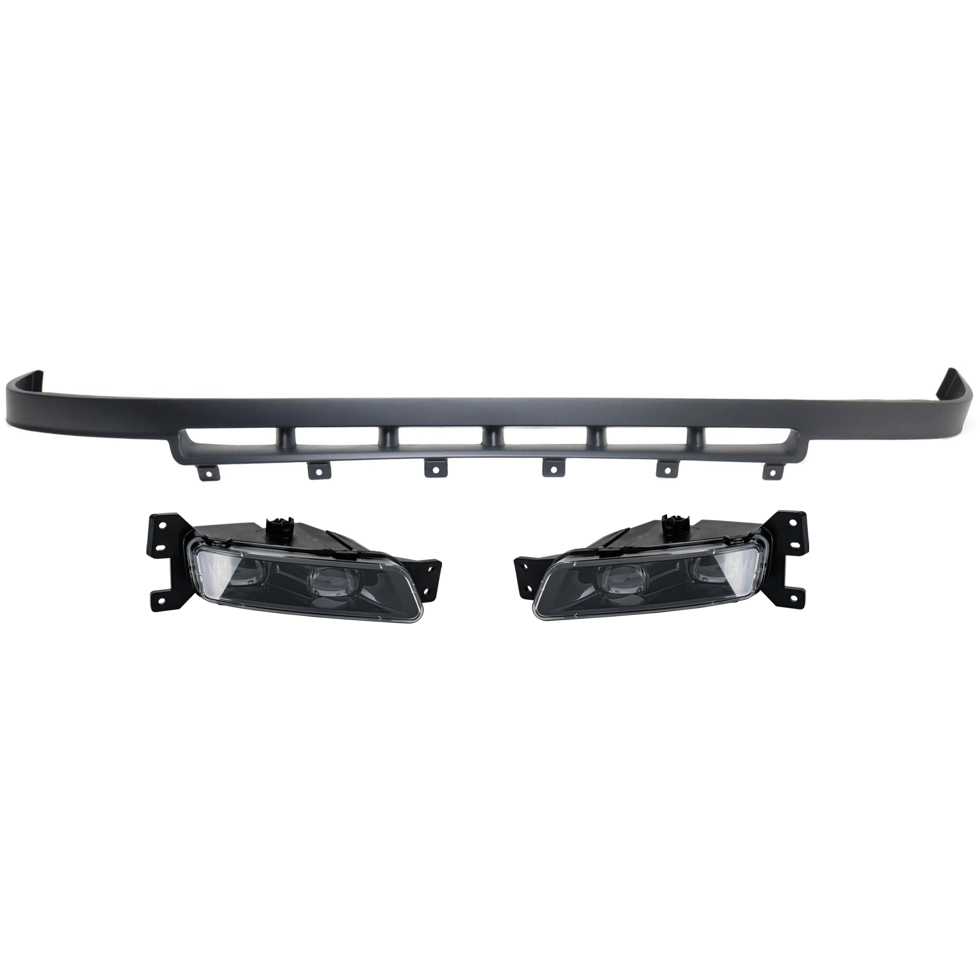 AM DURANGO 14-20 FOG LAMP RH AND LH 3 pc Kit Assembly LED with Valance CAPA SKU KIT 032626-13 Partslink CH1090150C CH2592159C CH2593159C OEM 5113677AB 68275510AC 68275511A