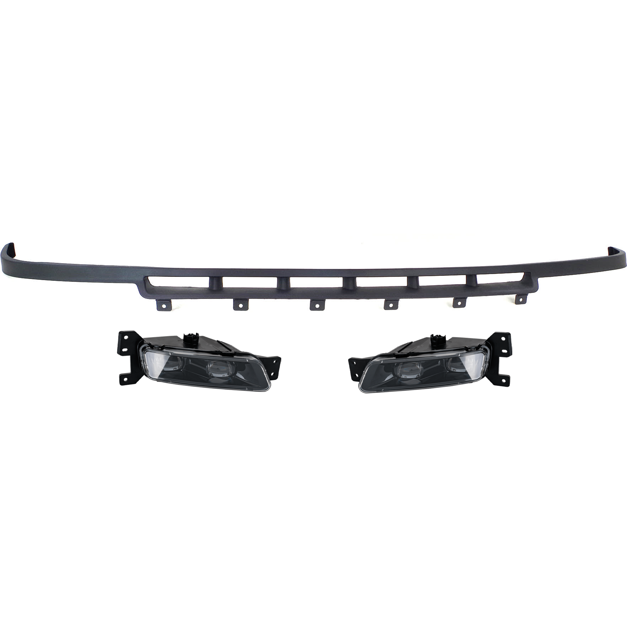 AM DURANGO 14-20 FOG LAMP RH AND LH 3 pc Kit Assembly LED with Valance CAPA SKU KIT 032626-14 Partslink CH1090151C CH2592159C CH2593159C OEM 5113682AB 68275510AC 68275511A