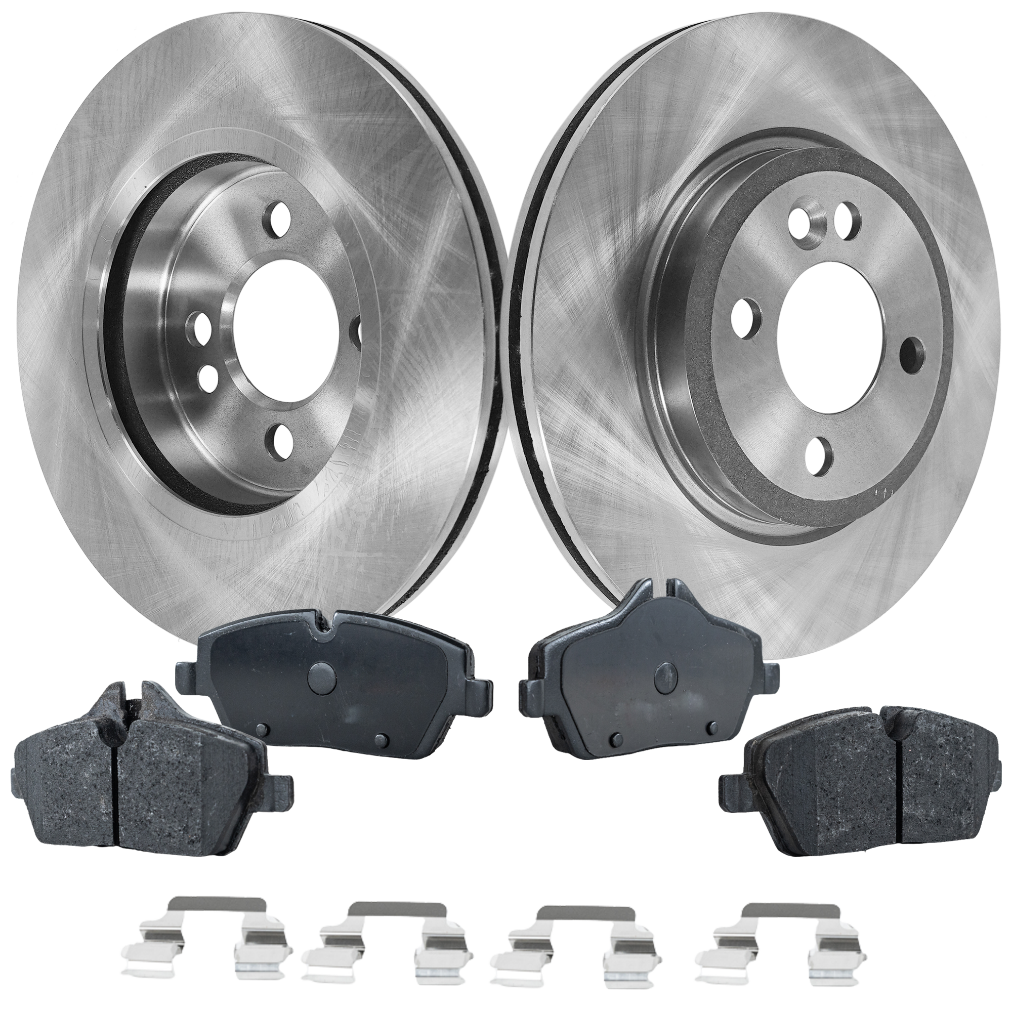 AM COOPER 07-08 FRONT BRAKE DISC AND PAD KIT 4 pc kit SKU KIT 032723-07 OEM 34412-45424-850110-900668-6003