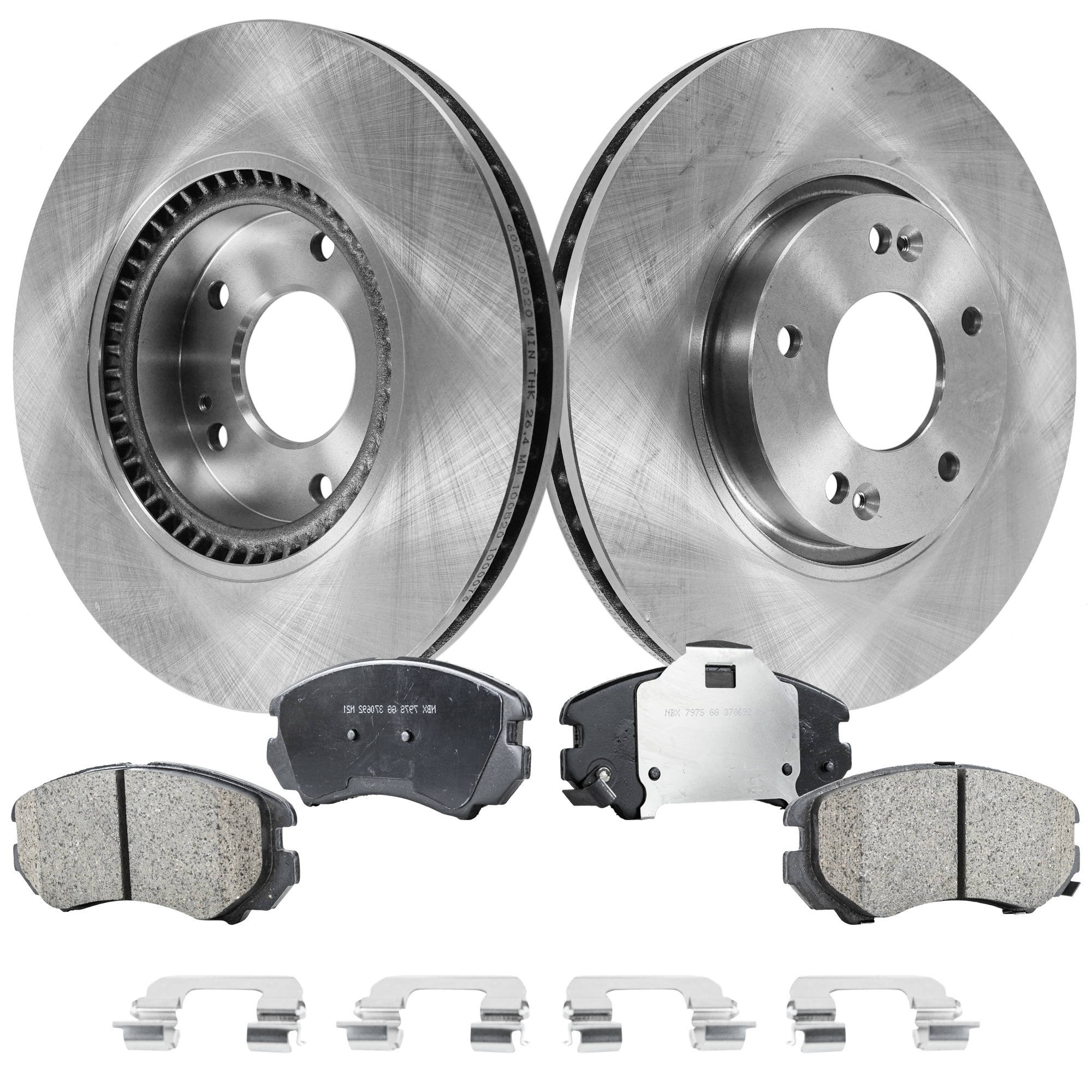 AM SONATA 05-10 FRONT BRAKE DISC AND PAD KIT 4 pc kit SKU KIT 032723-10 OEM 517123K100-581012CA10-581012CA