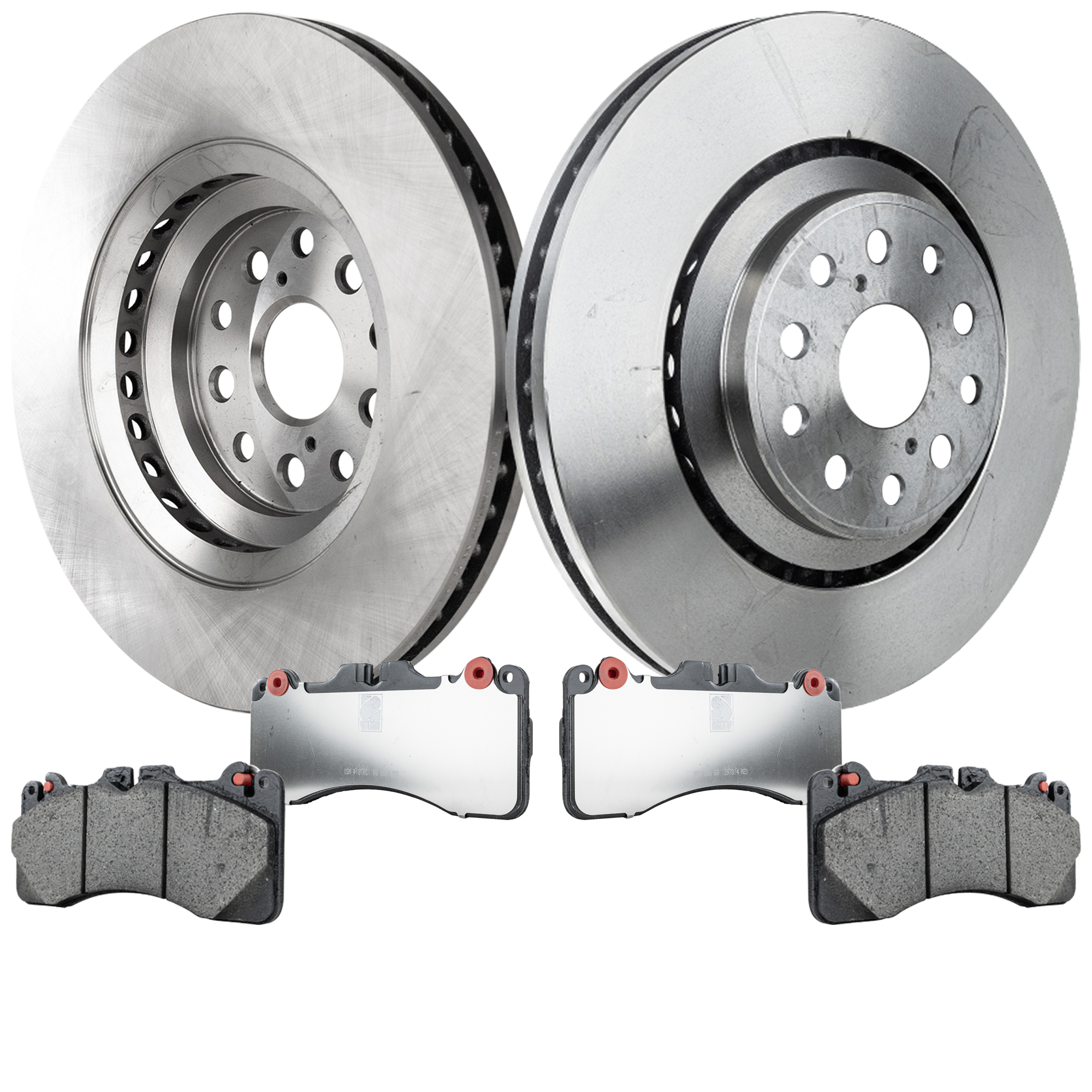 AM LS460-12-17 FRONT BRAKE DISC AND PAD KIT 2 Wheel Set SKU KIT 032723-38 OEM 4351650010-31467-44613-850019