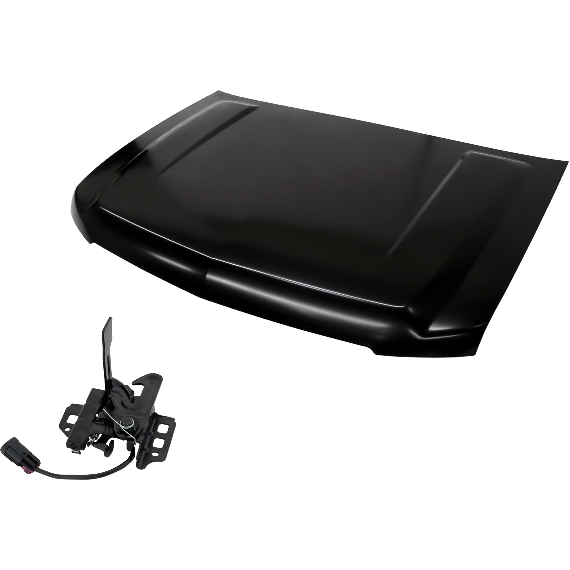AM TAHOE SUBURBAN 1500-07-14 HOOD 2 pc Kit Steel Primed with Hood Latch SKU KIT 032725-04 Partslink GM1230350 GM1234112 OEM 15939876-20763454