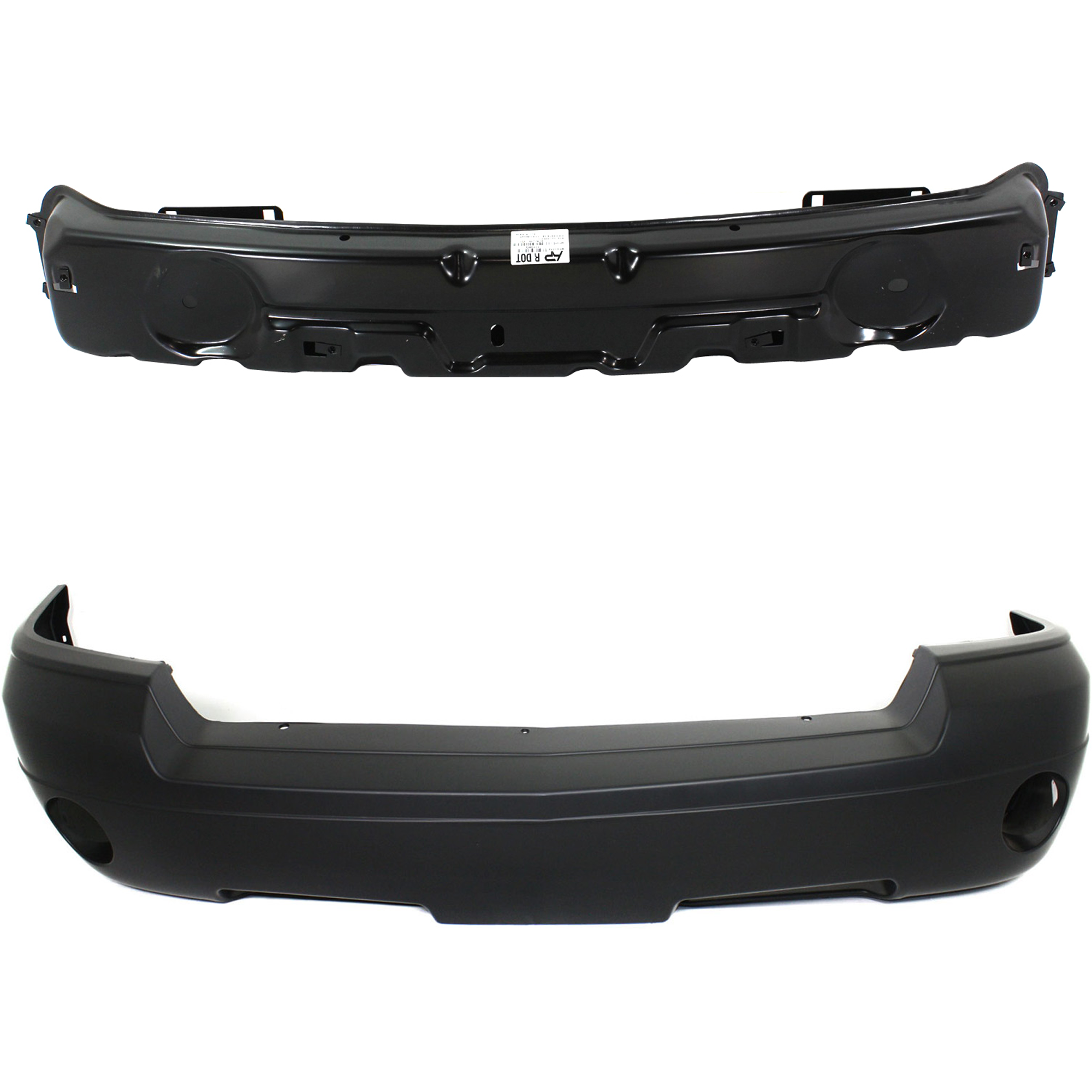 AM DAKOTA 05-07 FRONT REINFORCEMENT 2 pc Kit with Bumper Cover SKU KIT 032725-12 Partslink CH1006215 CH1006201 CH1000444 OEM 55077648AG 55077648AF 55077648