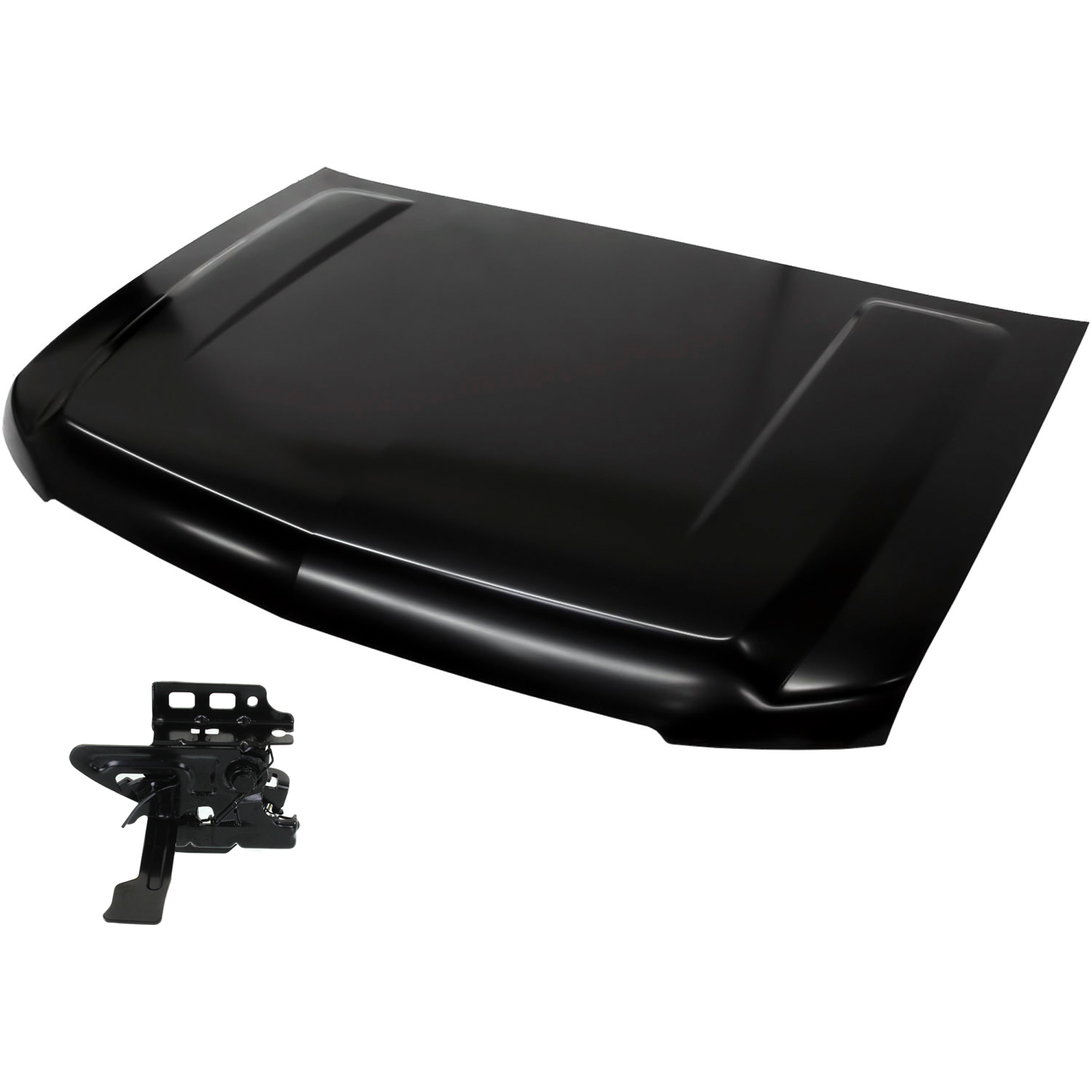 AM TAHOE SUBURBAN 1500-07-14 HOOD 2 pc Kit Steel Primed with Hood Latch SKU KIT 032725-13 Partslink GM1230350 GM1234108 OEM 15939876-25816903