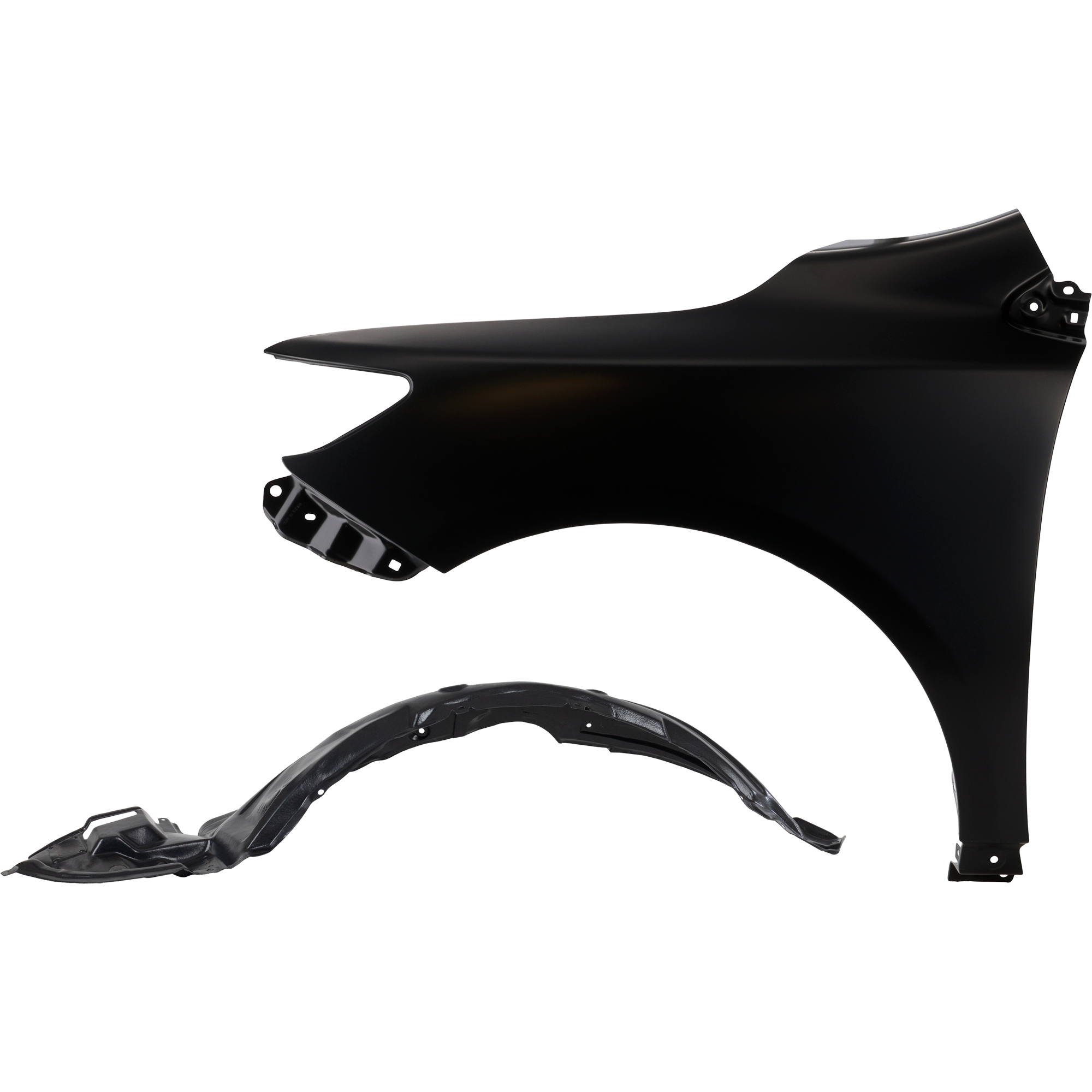 AM COROLLA 11-13 FRONT FENDER RH 2 pc Kit Primed Japan Built Vehicle with Fender Liner SKU KIT 032725-22 Partslink TO1240224 TO1248162 OEM 5380212A70-5387602370