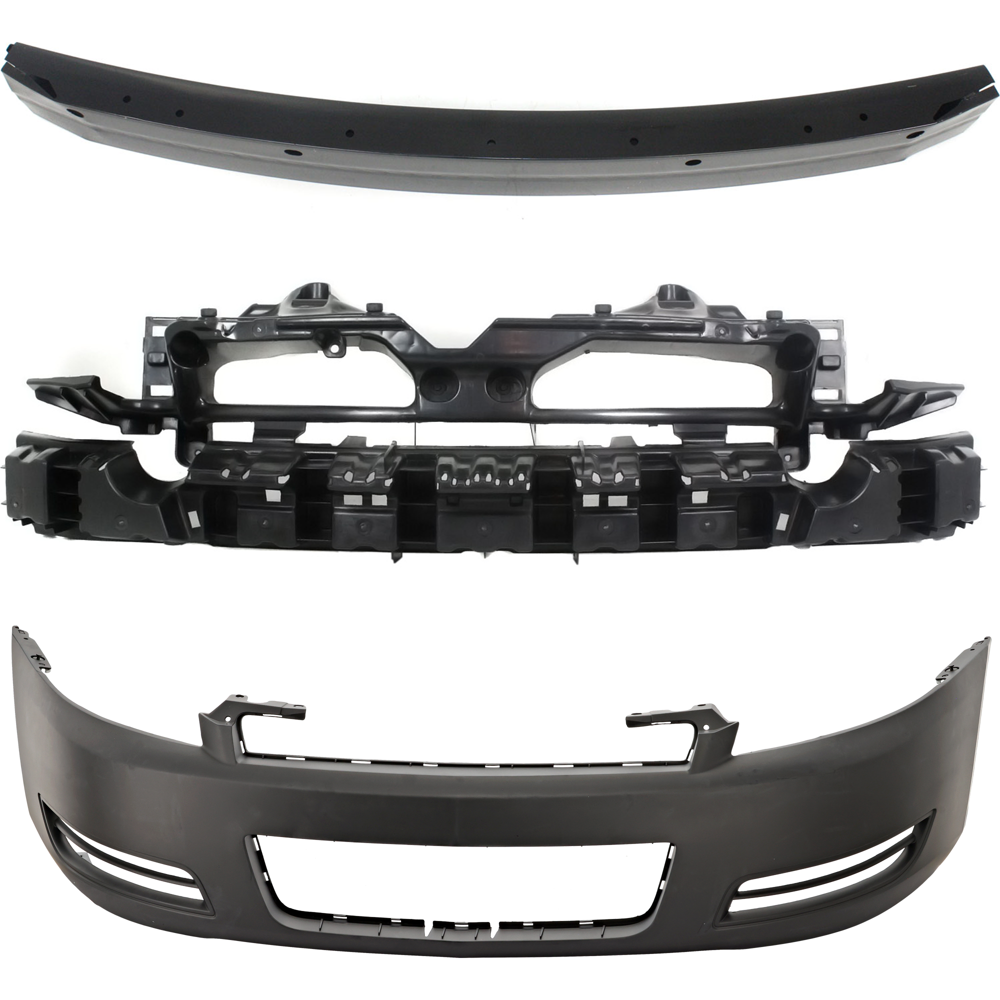 AM IMPALA 06-13 IMPALA LIMITED 14-16 FRONT BUMPER ABSORBER 3 pc kit w Bumper Cover and Bumper Reinforcement SKU KIT 032725-41 Partslink GM1070241 GM1000763 GM1006643 OEM 15886100-89025047-25957549