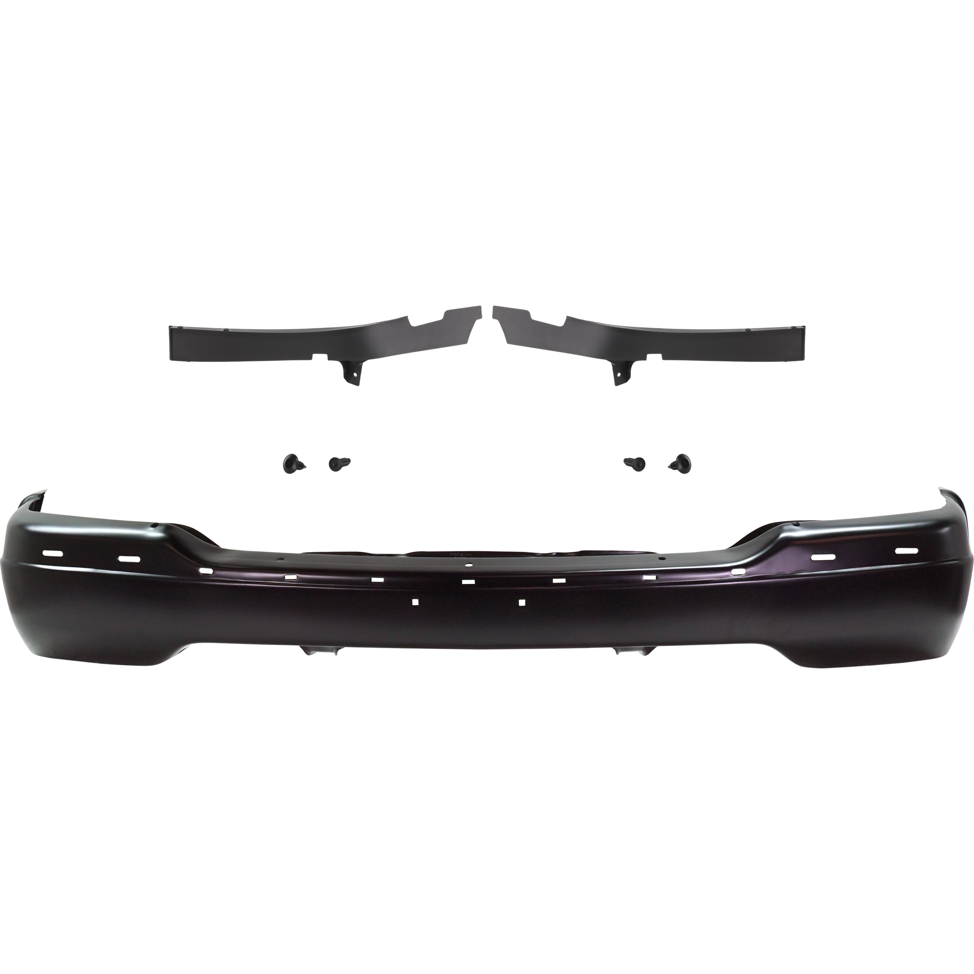 AM YUKON XL 2500-00-06 SIERRA 1500-99-02 FRONT BUMPER 3 pc kit Painted Black w Bumper Trim SKU KIT 032725-46 Partslink GM1002374 GM1088170 GM1089170 OEM 12479717-15049381-15102067