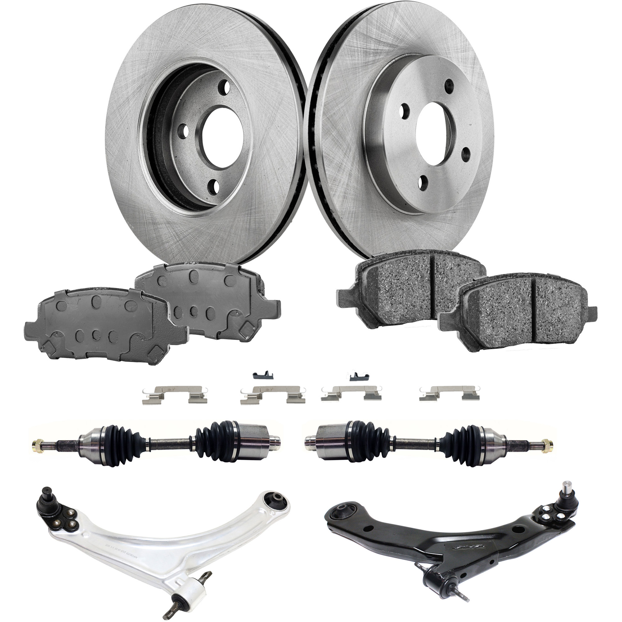 AM COBALT 05-10 G5-07-09 FRONT CONTROL ARM KIT RH AND LH Lower with Brake Discs Brake Pad Sets and Axle Assemblies 8 pc kit SKU KIT 032822-217 OEM 22702612-25836294-25863339-103
