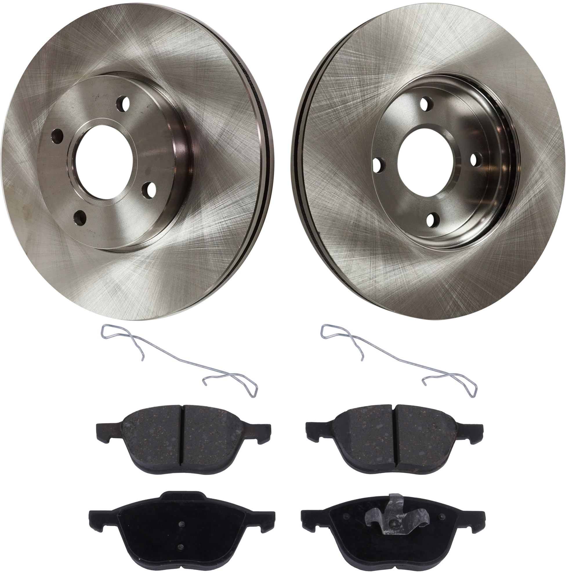 AM FOCUS 05-07 FRONT BRAKE DISC AND PAD KIT 4 pc kit SKU KIT 032921-04-35 OEM 4S4Z1125AA 306817390-306835540
