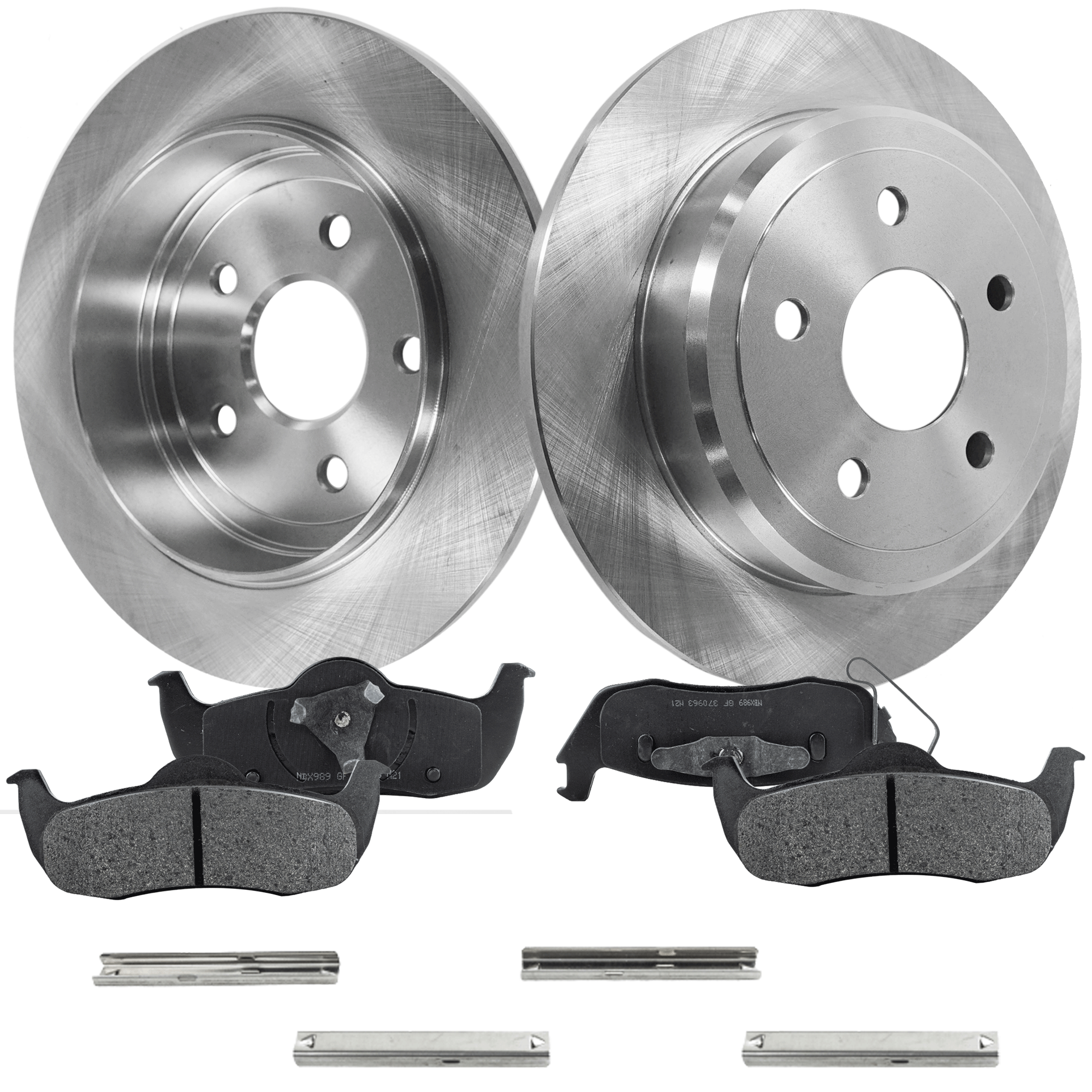 AM COMMANDER 06-10 GRAND CHEROKEE 05-10 REAR BRAKE DISC AND PAD KIT 4 pc kit SKU KIT 032921-04-36 OEM 52089275AB 5080871AA 5080871AB