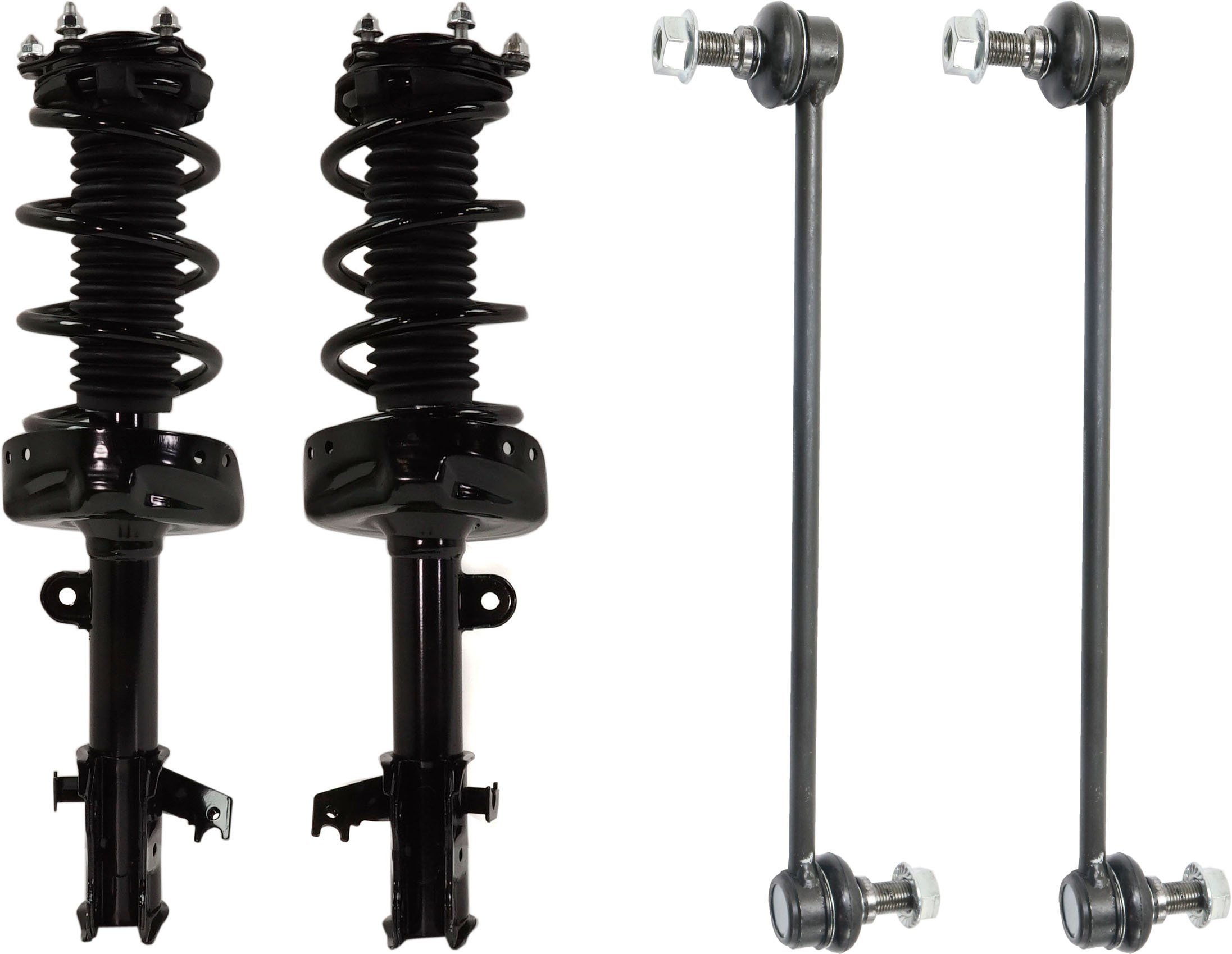 AM CR V 07-14 FRONT SUSPENSION KIT RH AND LH 4 pc kit with Loaded Struts and Sway Bar Links SKU KIT 032921-04-39 OEM 55S11606 SR4388-272491-2701524