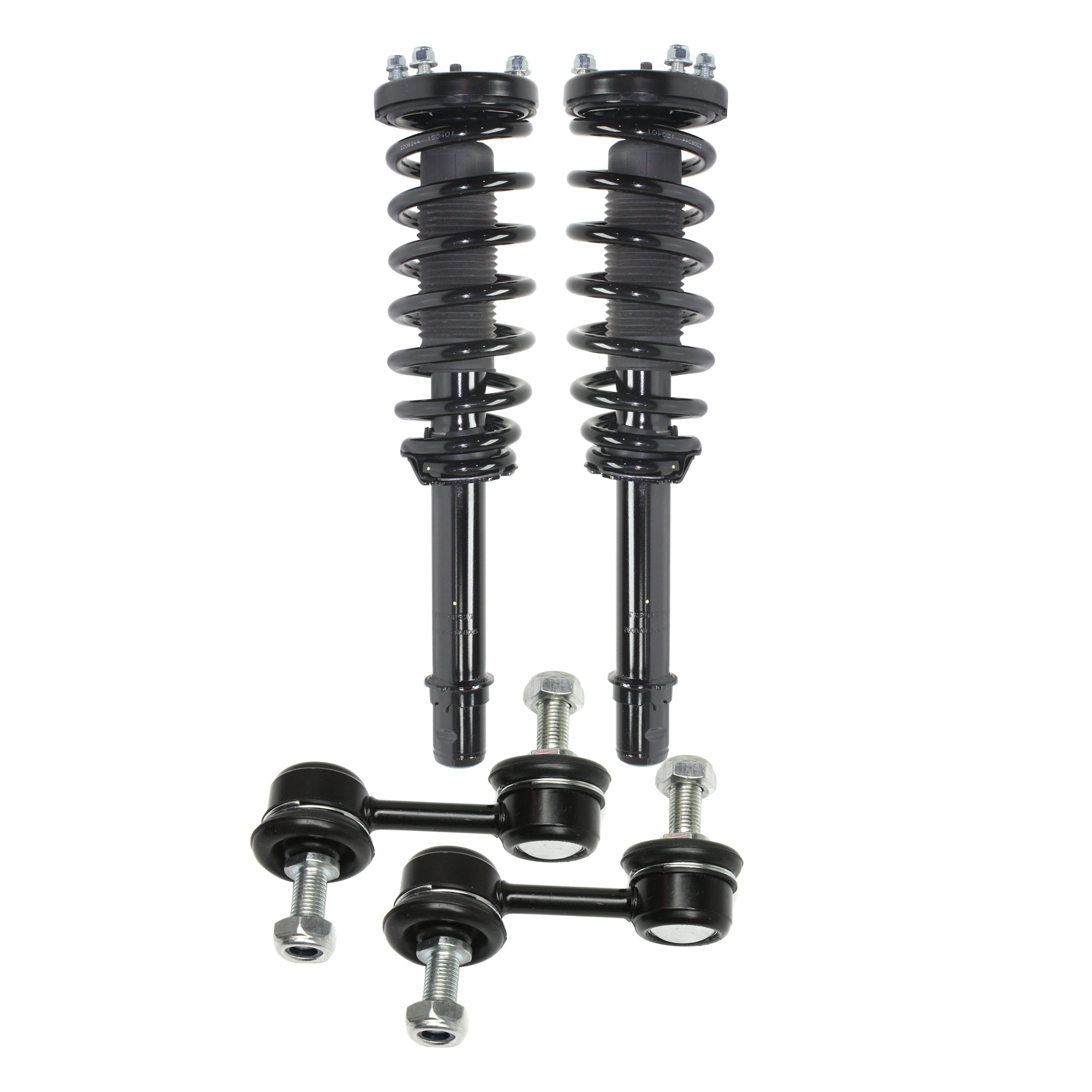 AM ACCORD 03-07 FRONT SUSPENSION KIT RH AND LH 4 pc kit with Loaded Struts and Sway Bar Links SKU KIT 032921-04-51 OEM 51602SDAA32-51602SDAA33-51601S