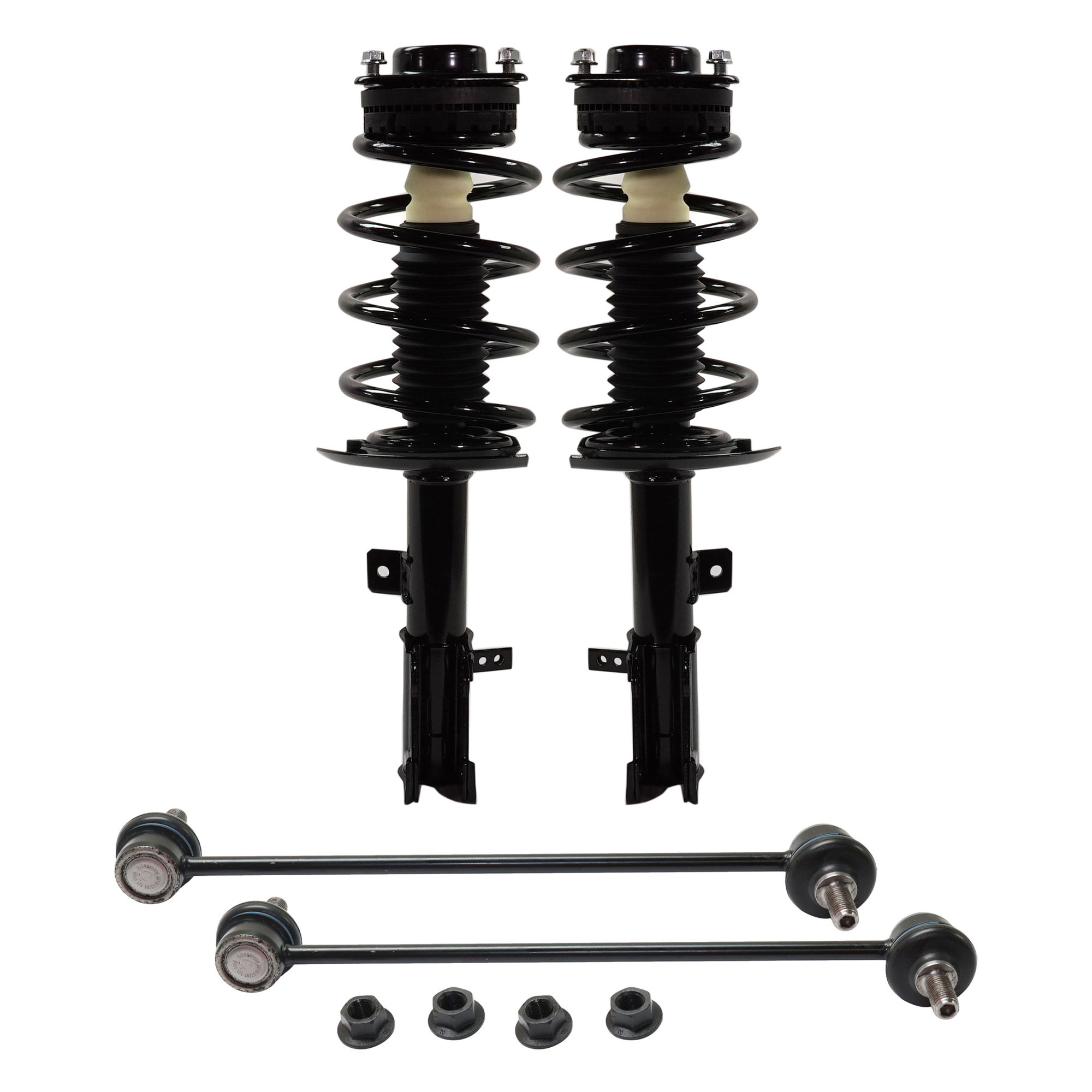 AM SEBRING 07-10 AVENGER 08-14 FRONT SUSPENSION KIT 4 pc kit with Loaded Struts and Sway Bar Links SKU KIT 032921-04-67 OEM 55S11675 LS3484931L 1333406L 6