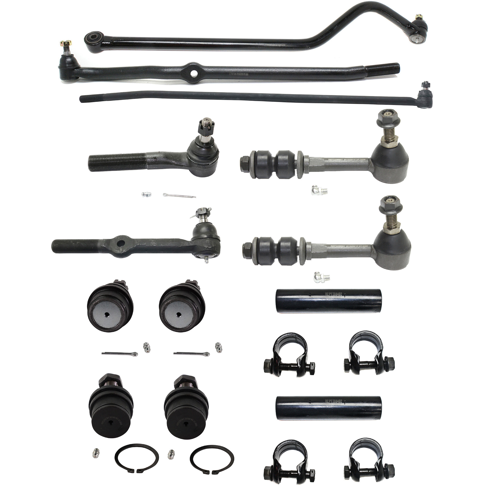 AM RAM 1500-2500 P U 94-95 FRONT SUSPENSION KIT RH AND LH 13 pc kit with Ball Joints Sway Bar Links Tie Rod Adjusting Sleeves Tie Rod Ends and Track Bar SKU KIT 033122-03 OEM 10-253-288-001-288-000-000-000-000