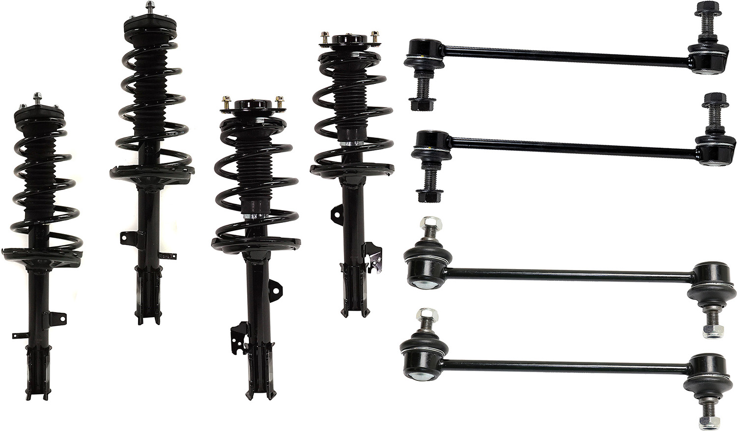 AM HIGHLANDER 08-11 FRONT AND REAR SUSPENSION KIT RH AND LH 8 pc kit with Loaded Struts and Sway Bar Links SKU KIT 040122-01 OEM 11618-272483-811682-2701505597