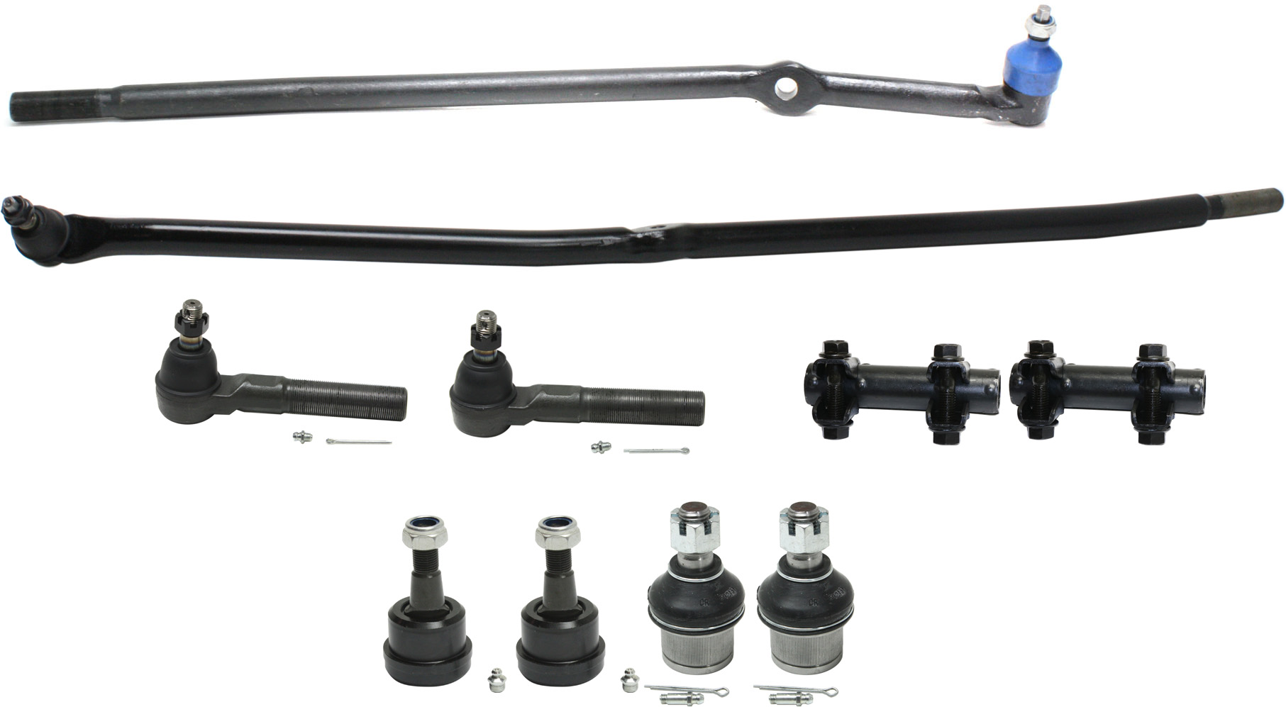 AM RAM 2500-3500 P U 03-08 FRONT SUSPENSION KIT RH AND LH 10 pc kit with Ball Joints Tie Rod Adjusting Sleeve and Tie Rod Ends SKU KIT 040314-05 OEM 104342-442497-2643076-2643077