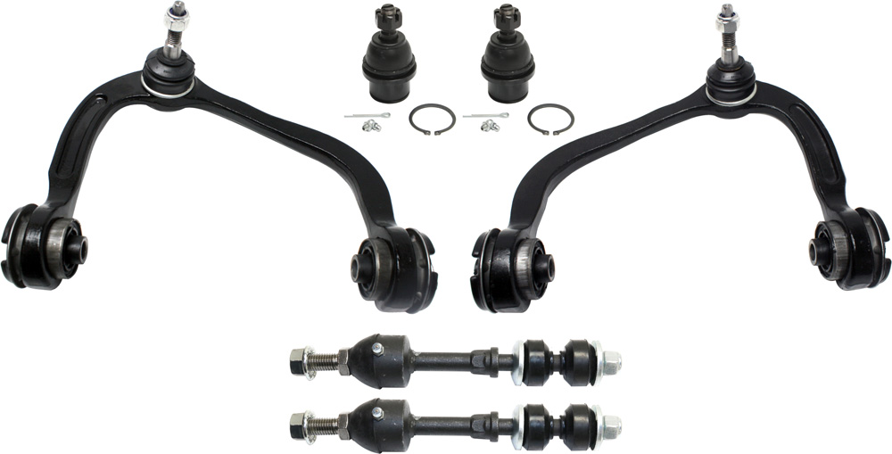 AM F 150-05-08 MARK LT 06-08 FRONT CONTROL ARM KIT RH AND LH Upper w ball joint s 6 pc Kit with Ball Joint and Sway Bar Link SKU KIT 040417-10 OEM 104298-104368-5051314-2L1Z3050