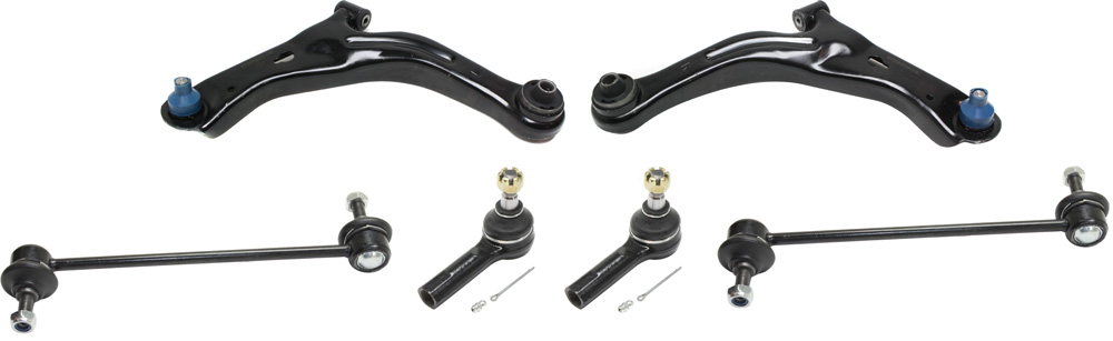 AM ESCAPE TRIBUTE 01-04 FRONT CONTROL ARM KIT RH AND LH Lower w ball joint s 6 pc Kit with Sway Bar Link and Tie Rod End SKU KIT 040417-11 OEM 4L8Z3079L EC0134350N 3L8Z3079A