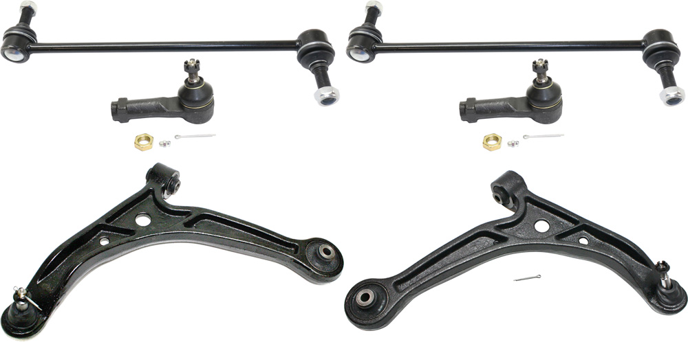 AM ODYSSEY 04-04 CONTROL ARM KIT 6 Pc Kit Front RH and LH with Sway Bar Link and Tie Rod End SKU KIT 040418-11 OEM 51360S0XA02-51350S0XA02-18315