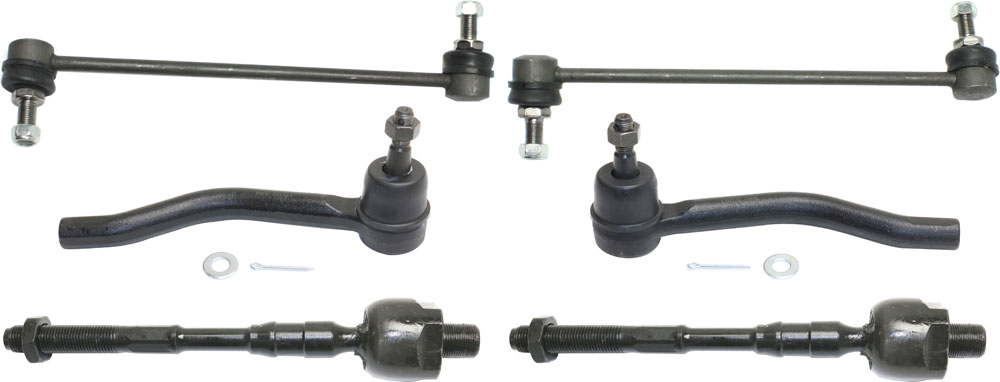AM ALTIMA 07-13 FRONT SUSPENSION KIT RH AND LH 6 pc Kit with Sway Bar Links and Tie Rod Ends SKU KIT 040418-25 OEM 1015686-1016721-2653067-545178