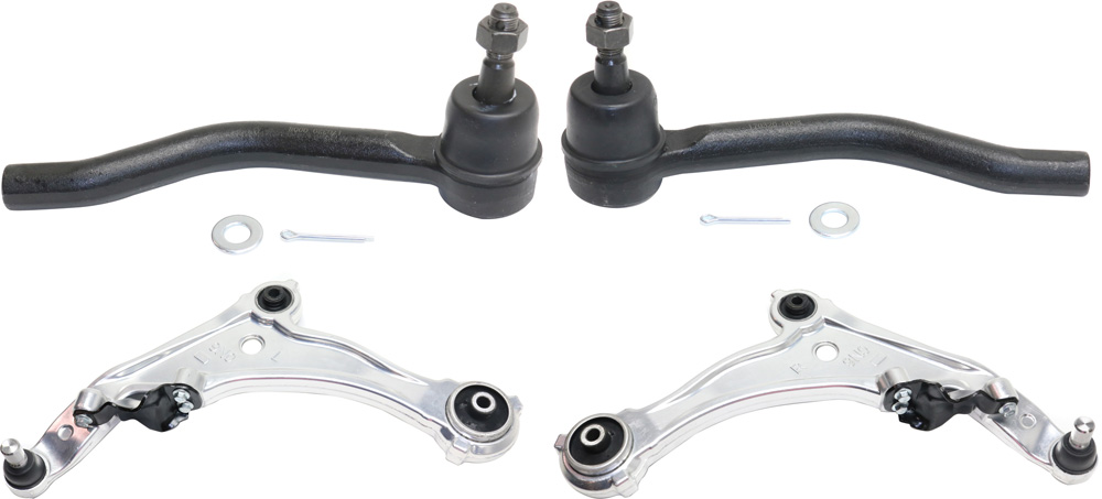 AM MAXIMA 09-14 FRONT CONTROL ARM KIT RH AND LH Lower w ball joint s 4 pc Kit with Tie Rod End SKU KIT 040418-32 OEM 545019N00A 545009N00A GS30603