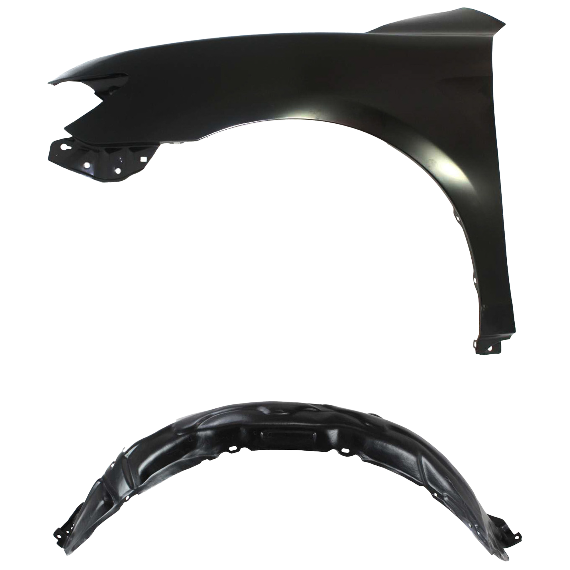 AM CAMRY 07-11 FRONT FENDER LH 2 pc kit with Fender Liner SKU KIT 040418-44 Partslink TO1240211 TO1250122 OEM 5380206120-5387606060