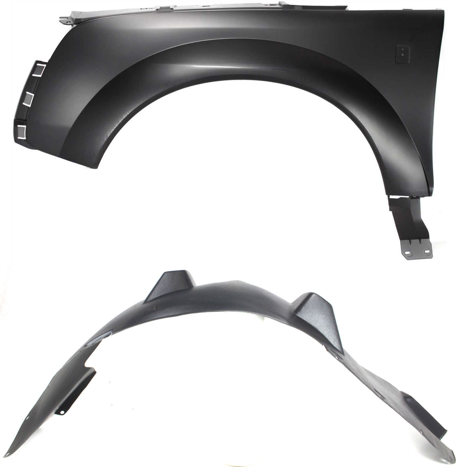 AM VUE 02-07 FRONT FENDER LH 2 pc kit with Fender Liner SKU KIT 040418-49 Partslink GM1240295 GM1248135 OEM 15842336-15828907