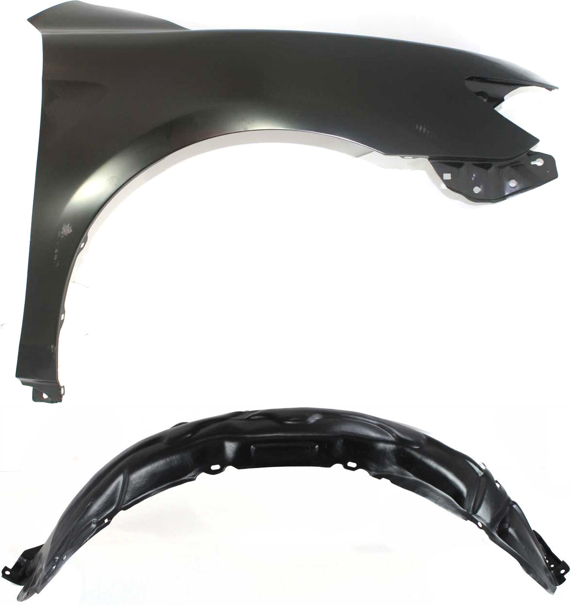 AM CAMRY 07-11 FRONT FENDER RH 2 pc kit with Fender Liner SKU KIT 040418-51 Partslink TO1241211 TO1251122 OEM 5380106110-5387506060
