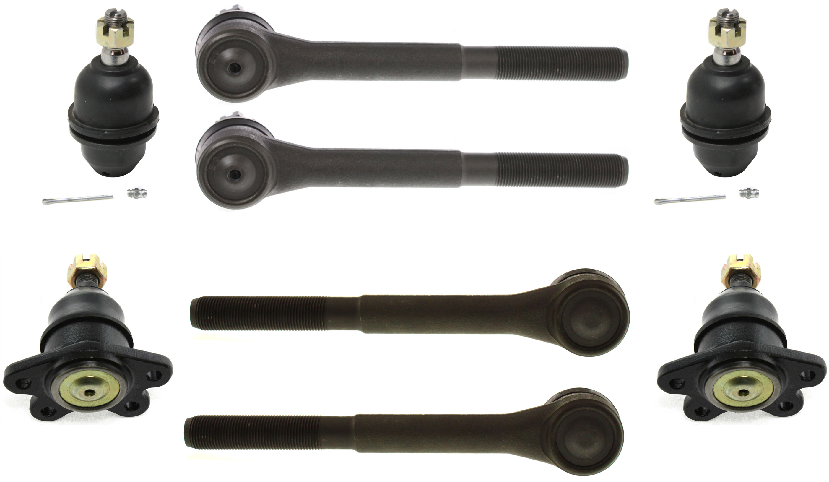 AM TAHOE YUKON 95-00 FRONT SUSPENSION KIT RH AND LH 8 pc kit with Ball Joints and Tie Rod Ends SKU KIT 040514-01 OEM 104238-286022-2601475-5051233