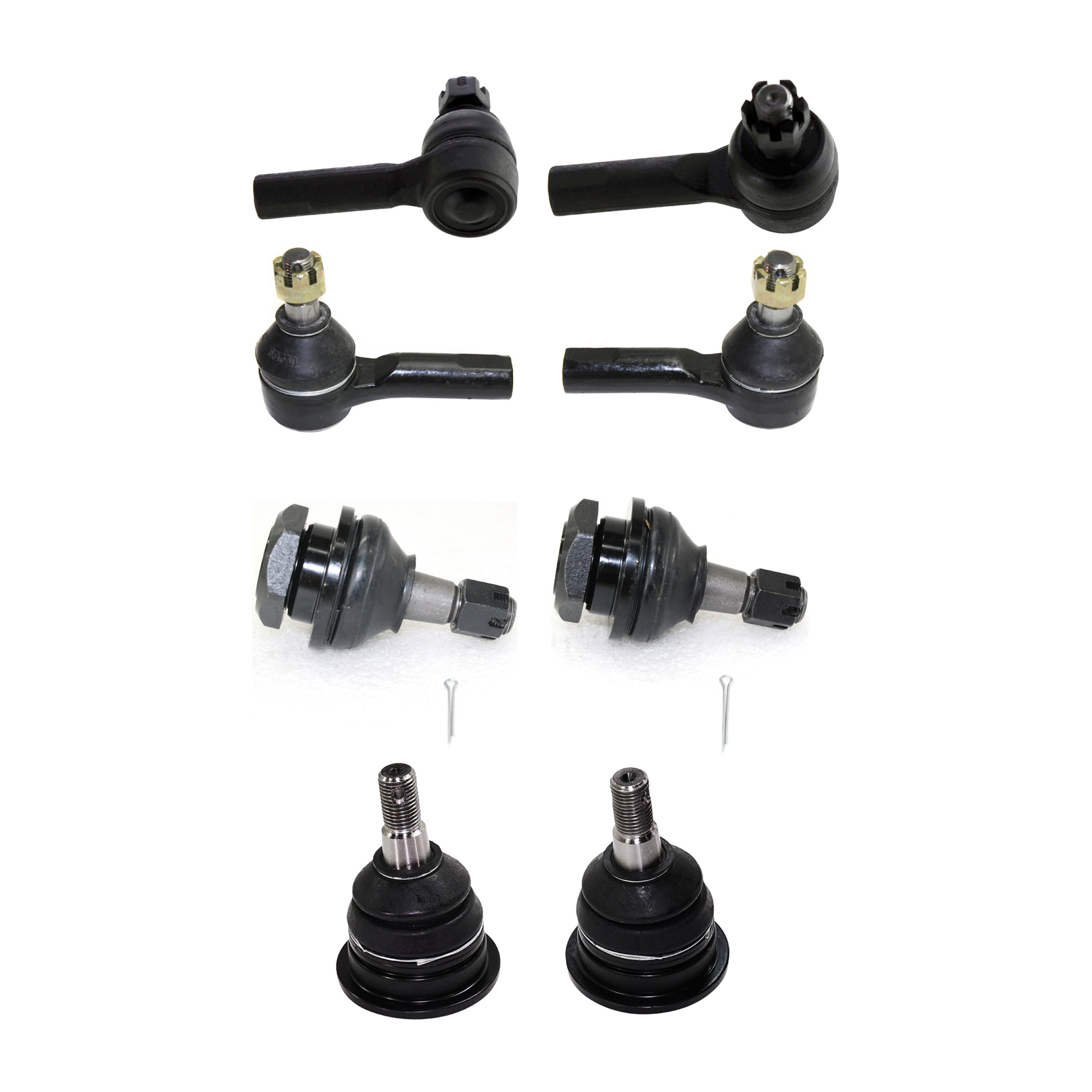 AM FRONTIER 98-04 XTERRA 00-04 FRONT SUSPENSION KIT RH AND LH 8 pc kit with Ball Joints and Tie Rod Ends SKU KIT 040514-10 OEM 2601596-5051323-10480591-45