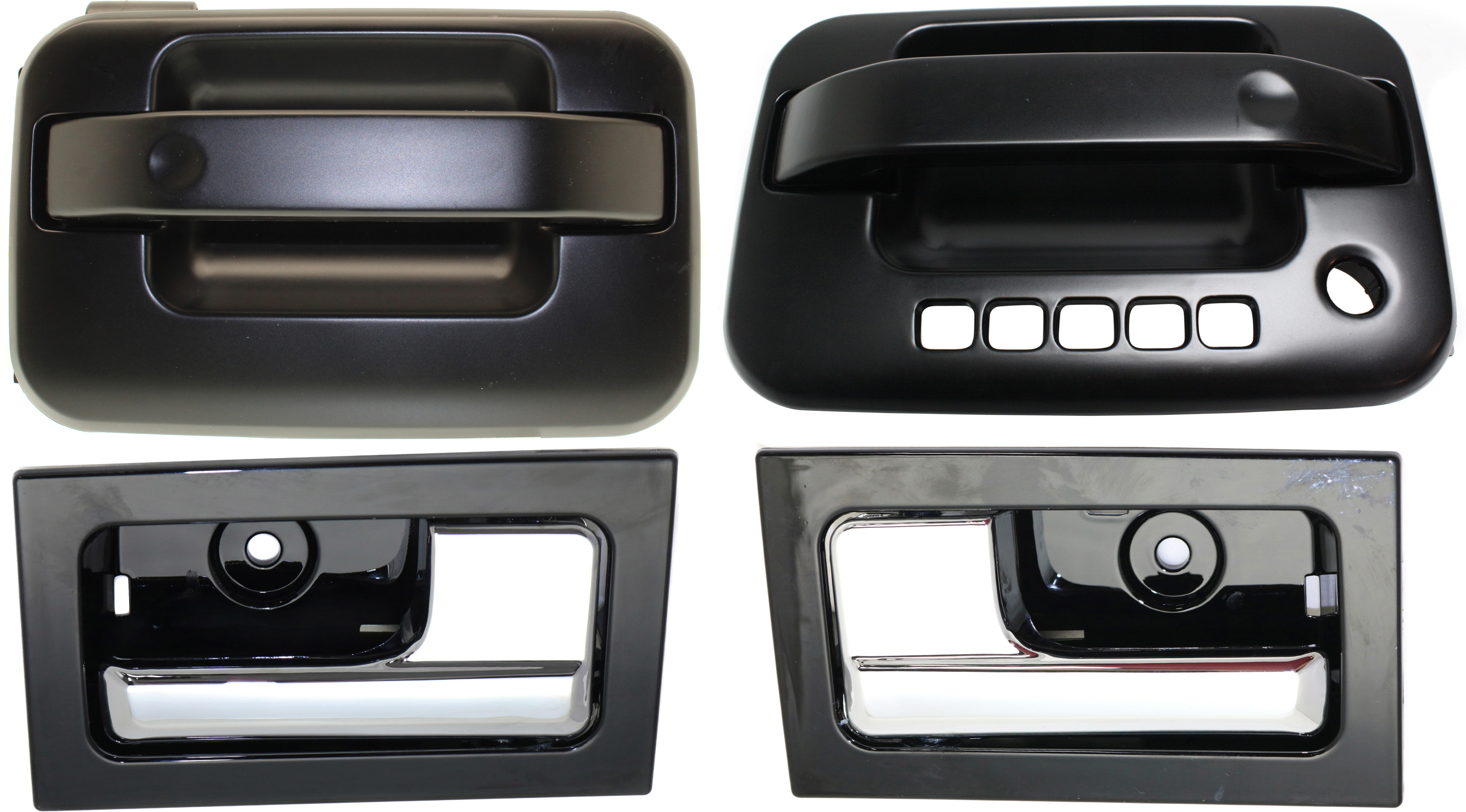 AM F 150-09-14 FRONT INTERIOR DOOR HANDLE RH AND LH 4 pc kit SKU KIT 040518-144 Partslink FO1311156 OEM CL3Z1522600EA PFM CL3Z1522601E