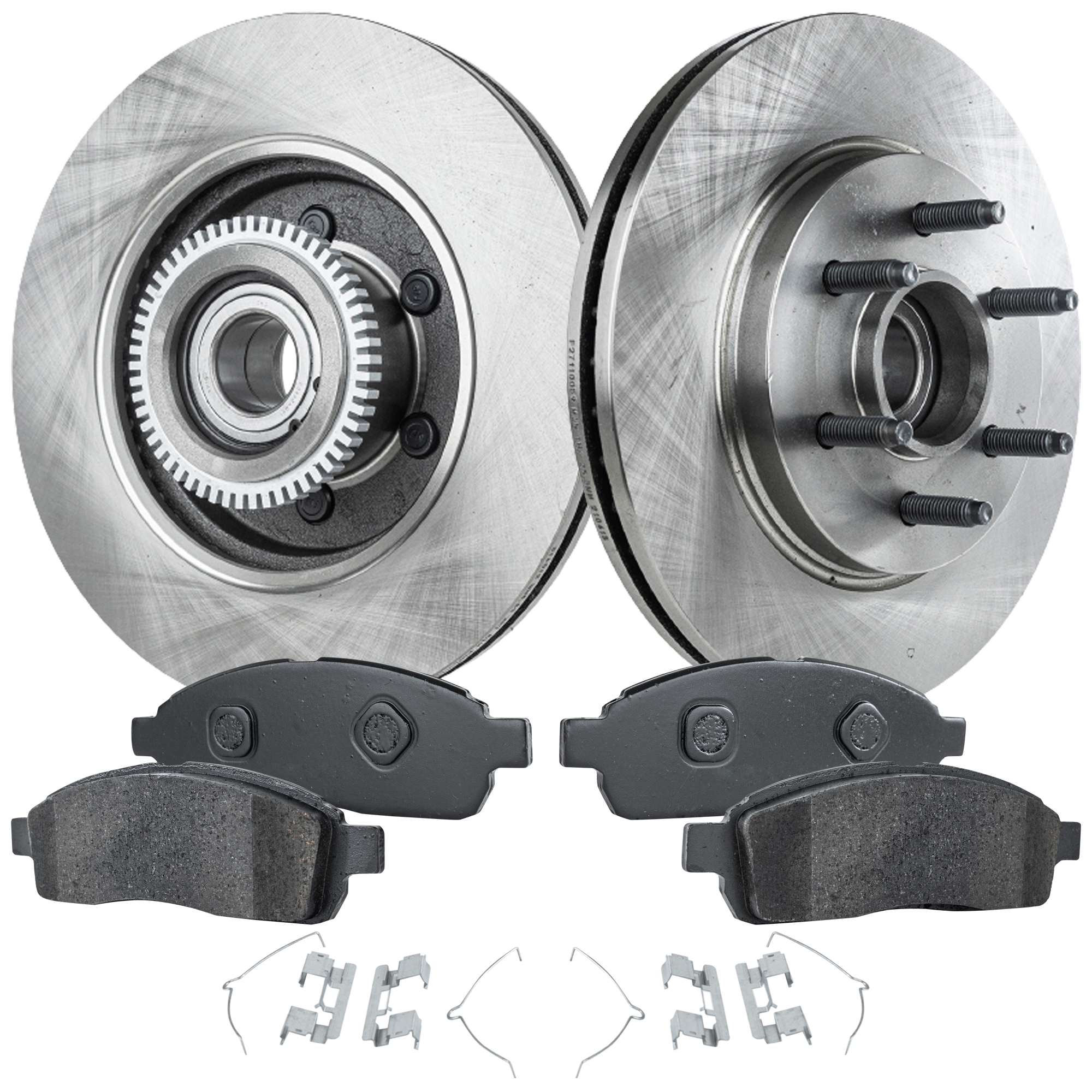 AM F 150-04-08 MARK LT 06-08 FRONT BRAKE DISC AND PAD KIT Plain Surface 6 Lugs 2 Wheel Set SKU KIT 040523-26 OEM 4L3Z1102AA 8L3Z1102A 5L3Z1102A