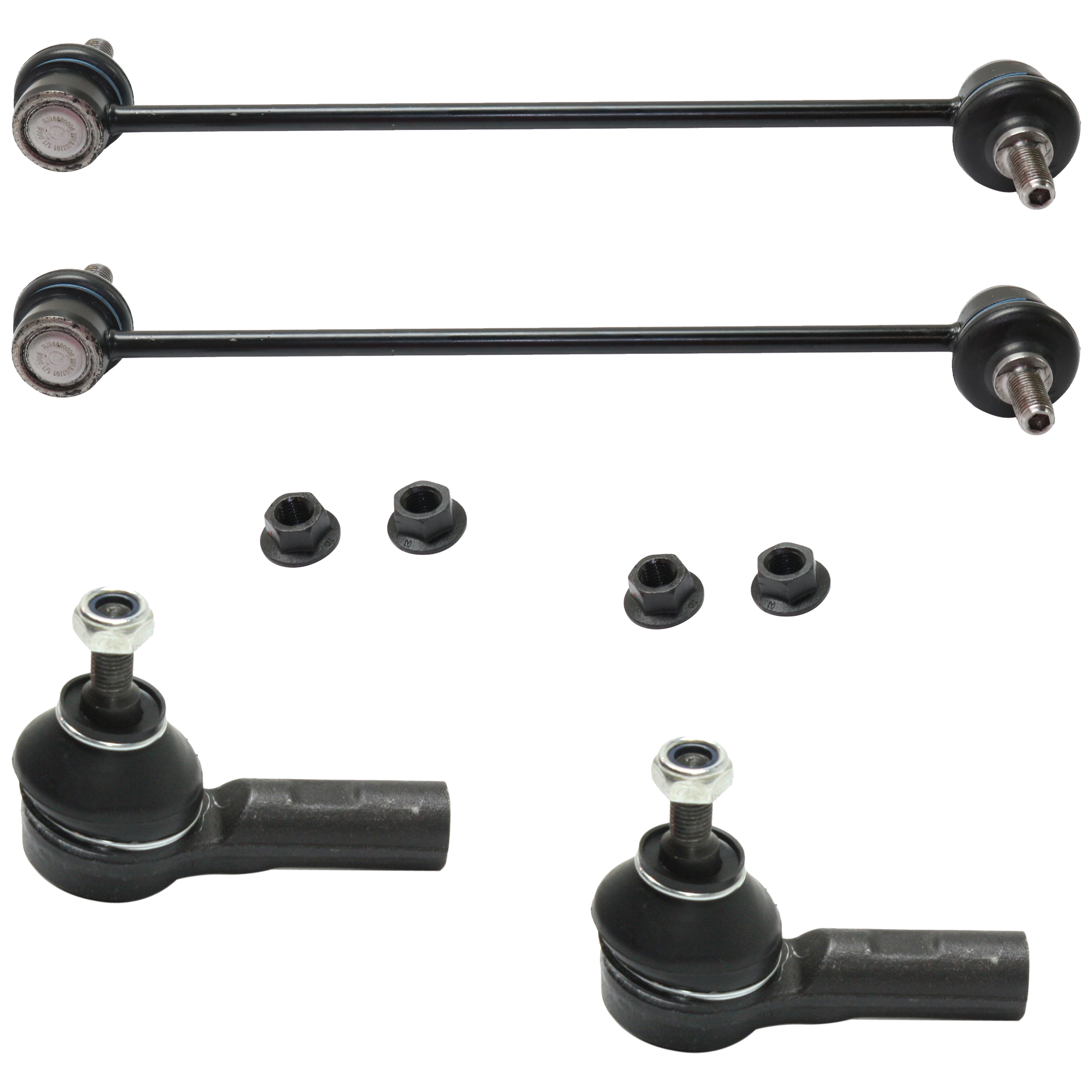 AM LANCER 08-17 OUTLANDER 07-19 FRONT SWAY BAR LINK 4 pc Kit with Tie Rod End SKU KIT 040524-21 Partslink MI4520100 OEM 5174185AC 4422A052