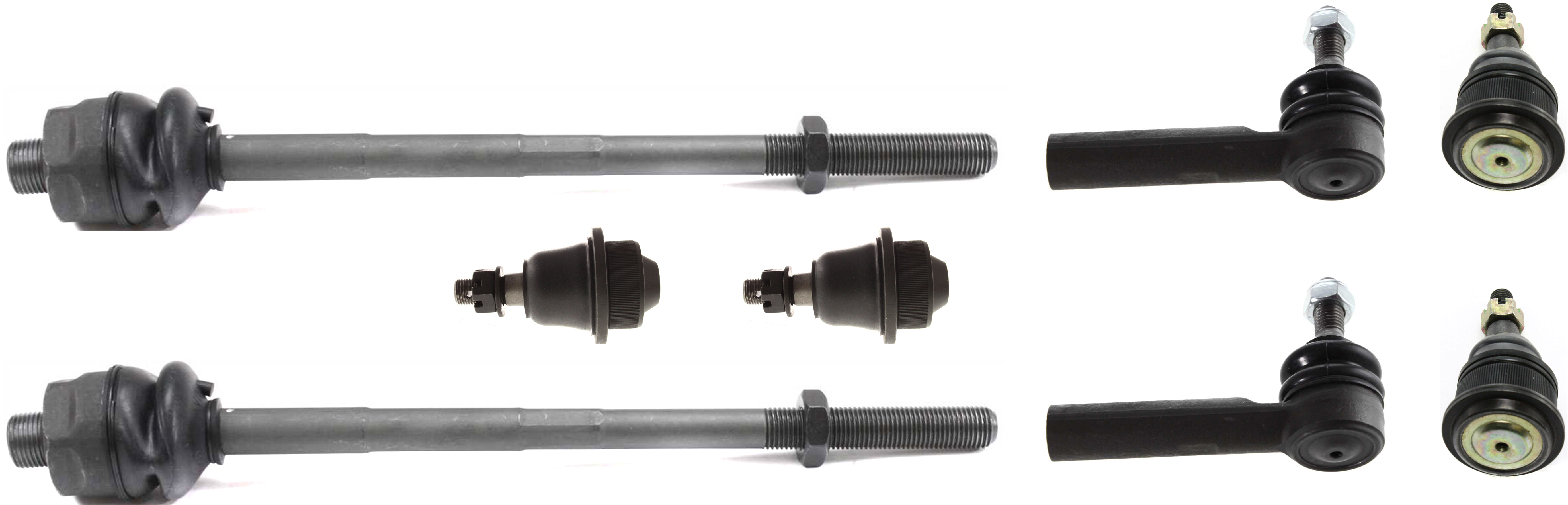 AM SIERRA SILVERADO 01-10 FRONT SUSPENSION KIT RH AND LH 8 pc Kit with Ball Joints and Tie Rod Ends SKU KIT 041214-02 OEM 114327-2601529-2601654-5051273