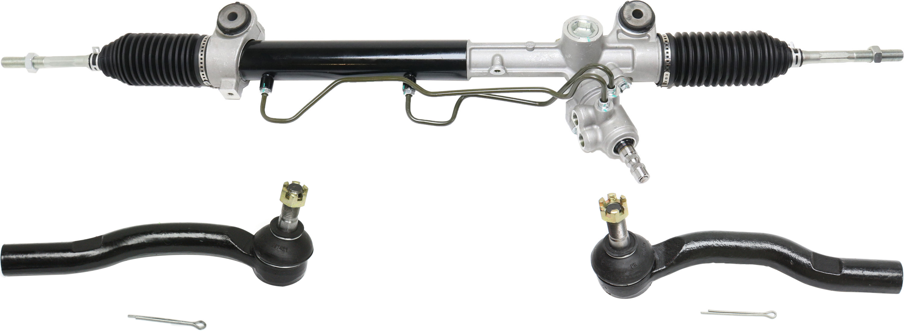 AM CAMRY ES300-02-03 FRONT SUSPENSION KIT 3 pc Kit with Steering Rack and Tie Rod Ends SKU KIT 041415-21 OEM 4420033332-4425006140-44250061