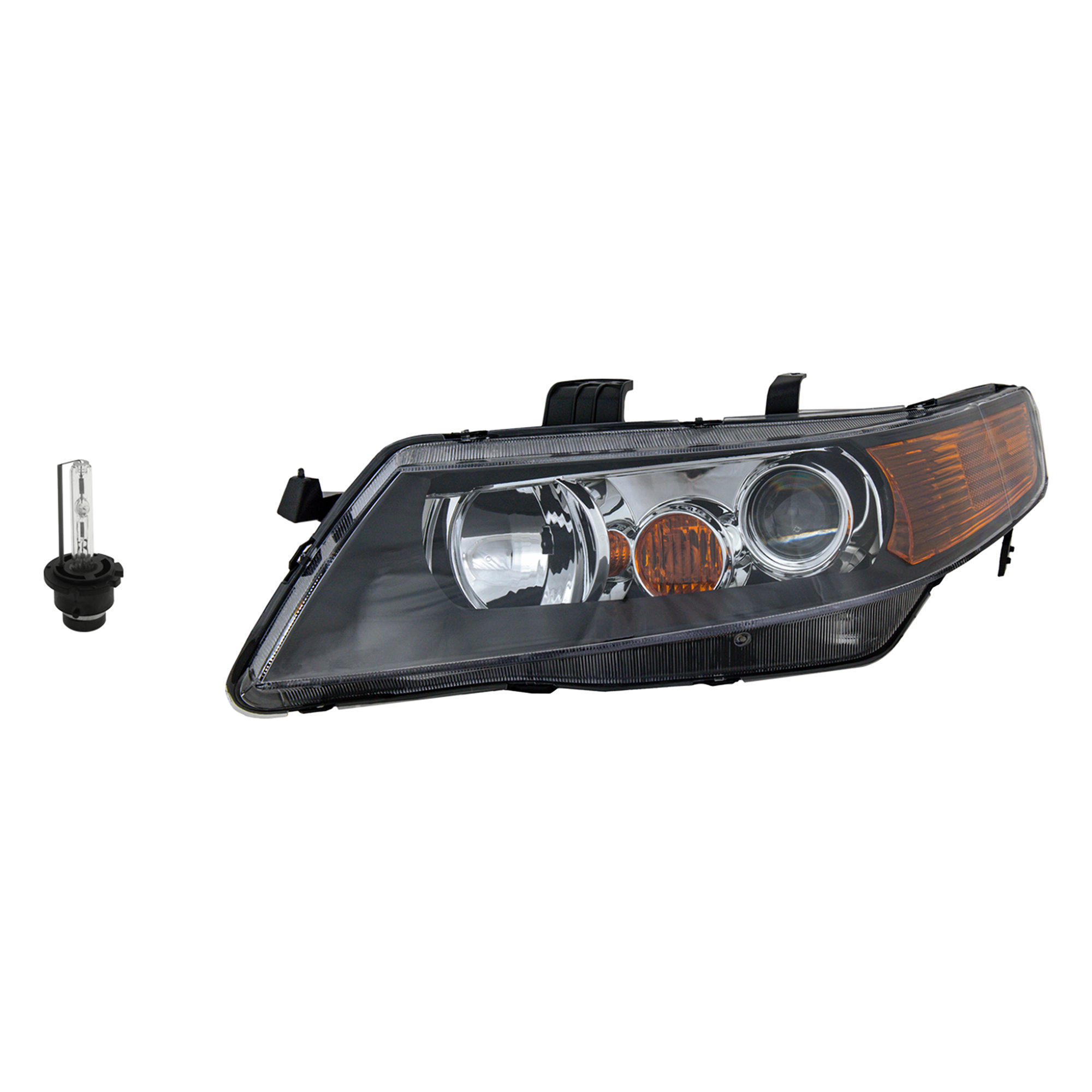 AM TSX 04-05 HEAD LAMP LH Assembly HID Xenon With HID Kit 2 pc Kit with Headlight Bulb SKU KIT 041423-1007
