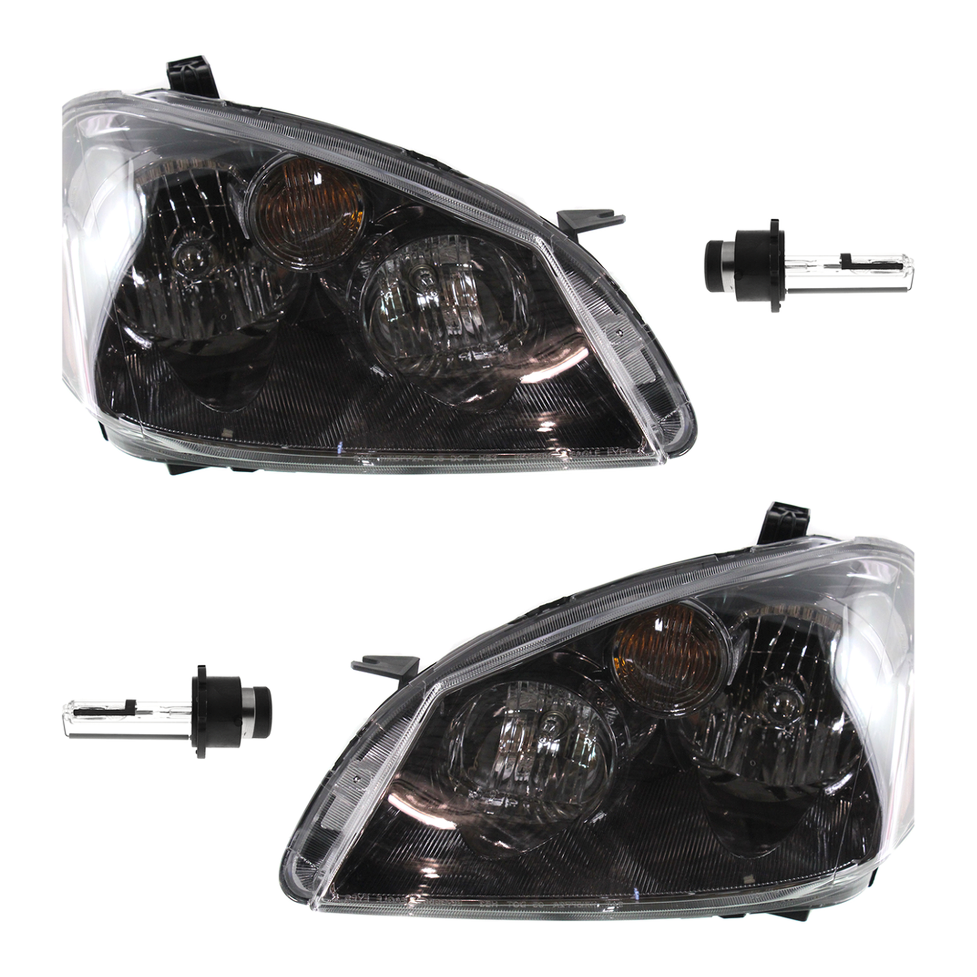AM ALTIMA 05-06 HEAD LAMP RH AND LH Assembly HID Xenon With HID Kit 4 pc Kit with Headlight Bulb SKU KIT 041423-102