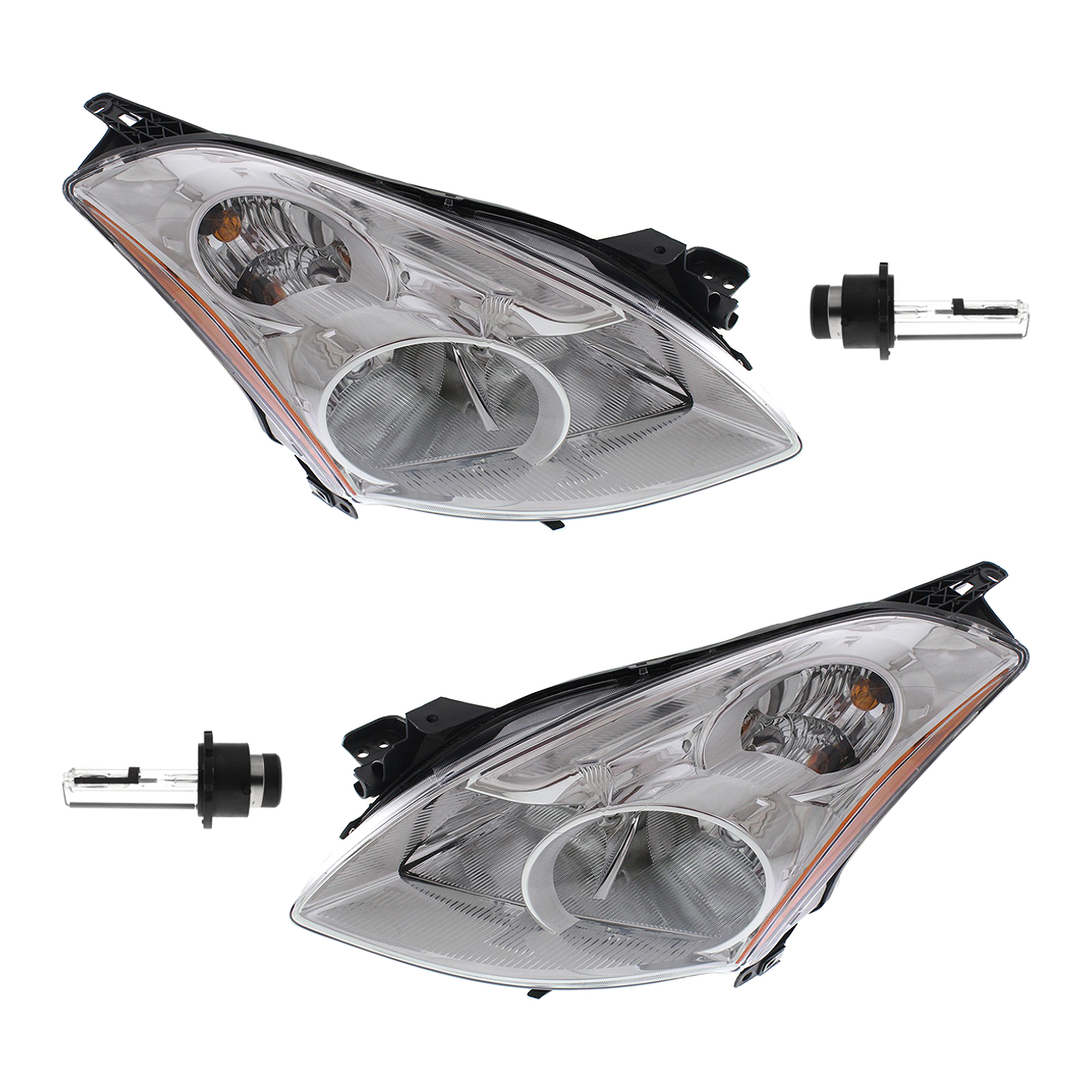 AM ALTIMA 10-12 HEAD LAMP RH AND LH Assembly HID Xenon w HID Kit 4 pc Kit with Headlight Bulb SKU KIT 041423-104
