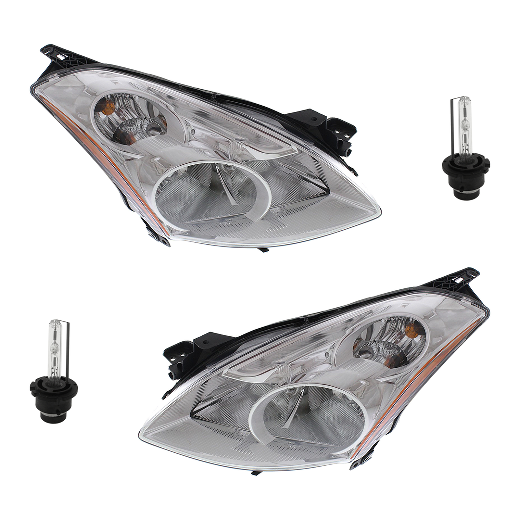 AM ALTIMA 10-12 HEAD LAMP RH AND LH Assembly HID Xenon w HID Kit 4 pc Kit with Headlight Bulb SKU KIT 041423-105