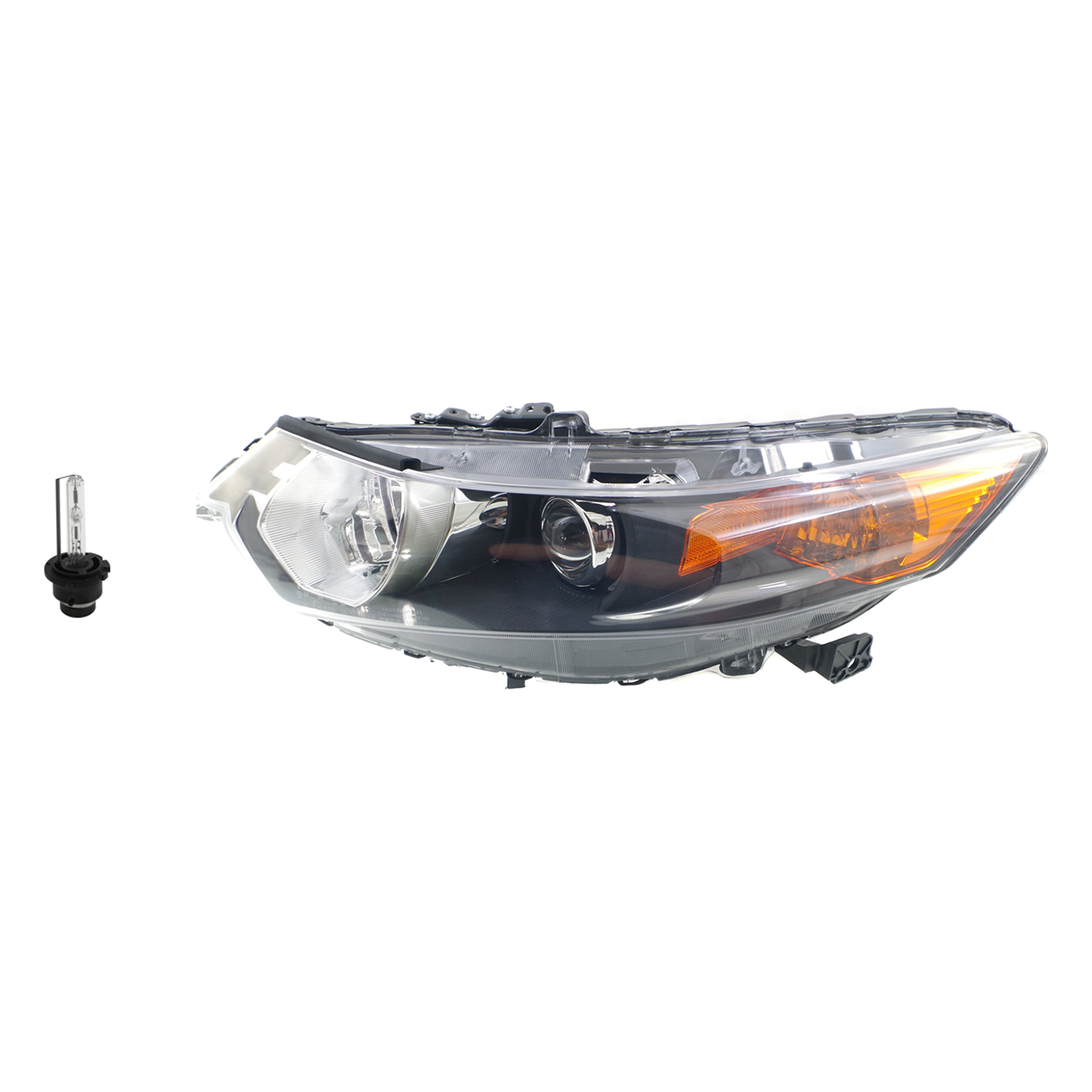 AM TSX 09-11 HEAD LAMP LH Assembly HID Xenon w HID Kit 2 pc Kit with Headlight Bulb CAPA SKU KIT 041423-1111 Partslink AC2502118C OEM 33151TL0A02