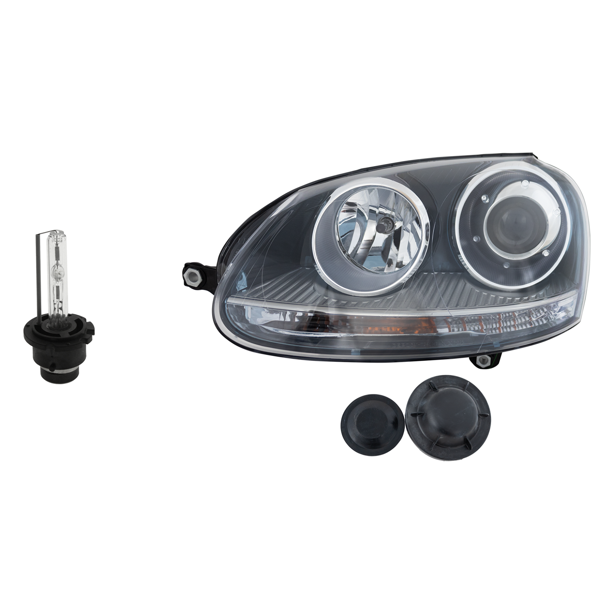 AM GTI RABBIT 06-09 JETTA 06-10 HEAD LAMP LH Assembly HID Xenon with HID Kit 2 pc Kit with Headlight Bulb SKU KIT 041423-1134