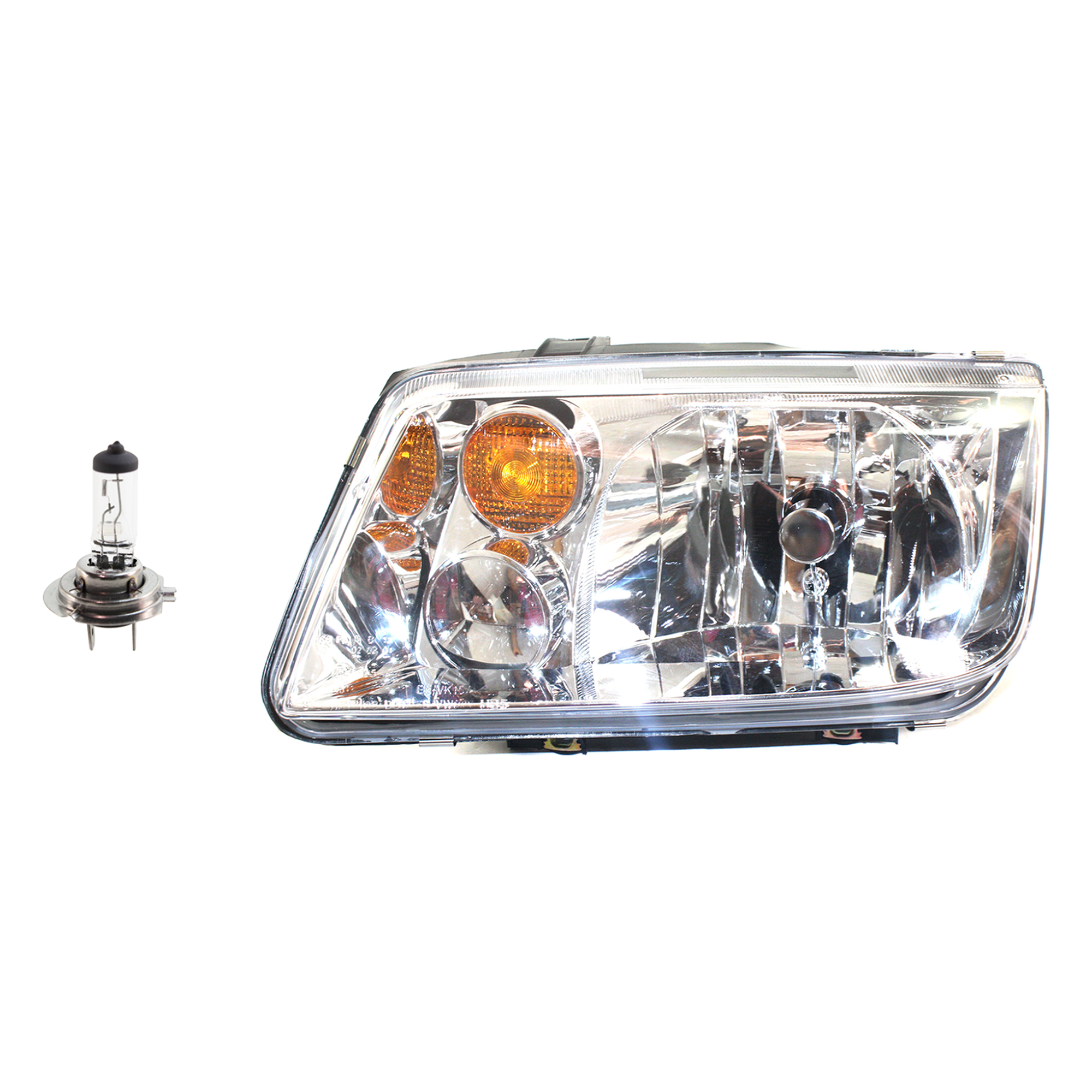 AM JETTA 06-06 HEAD LAMP LH Assembly Halogen 2 pc Kit with Headlight Bulb SKU KIT 041423-1172 Partslink VW2502125 OEM 1J5941017BJ