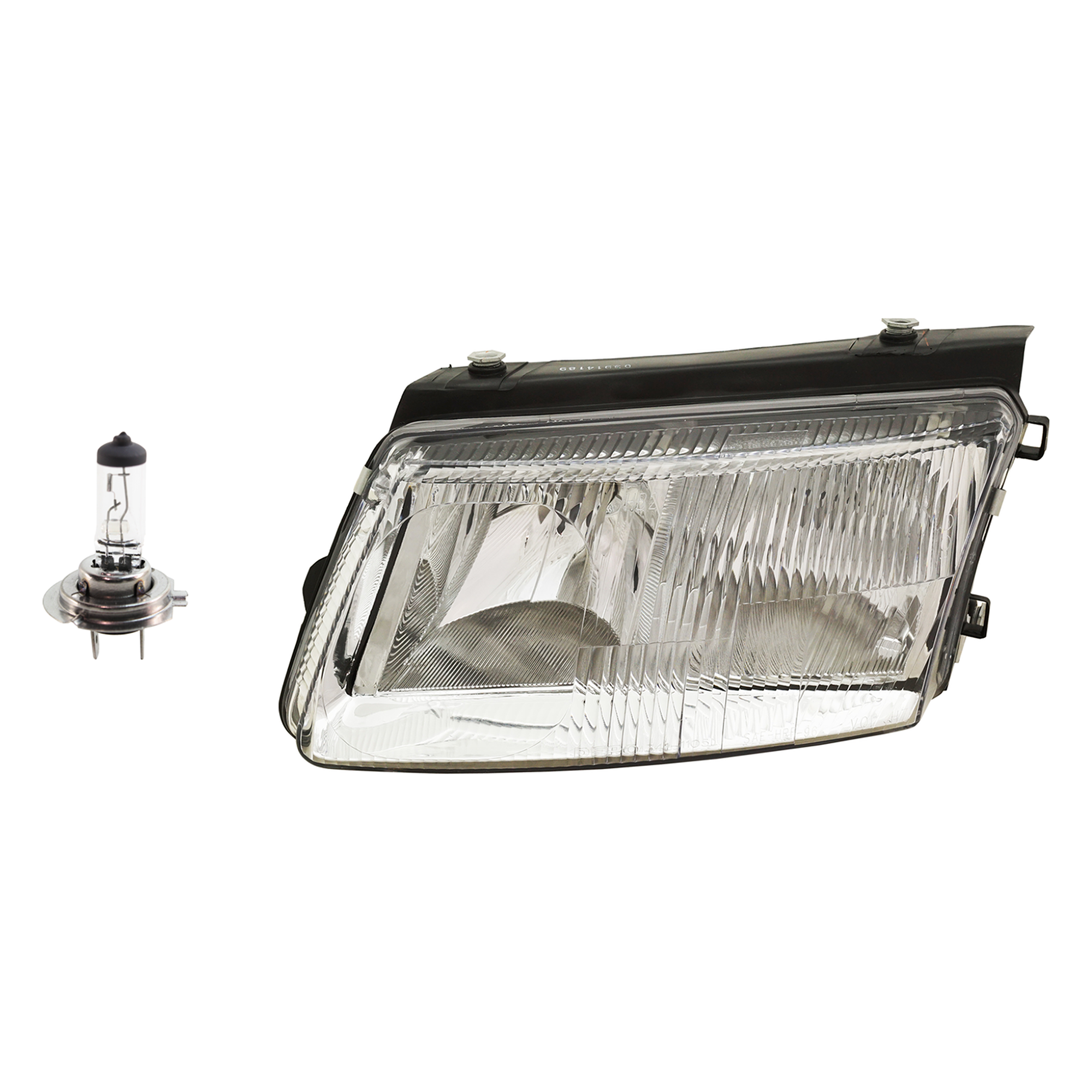 AM PASSAT 98-01 HEAD LAMP LH Assembly Halogen 2 pc Kit with Headlight Bulb SKU KIT 041423-1175