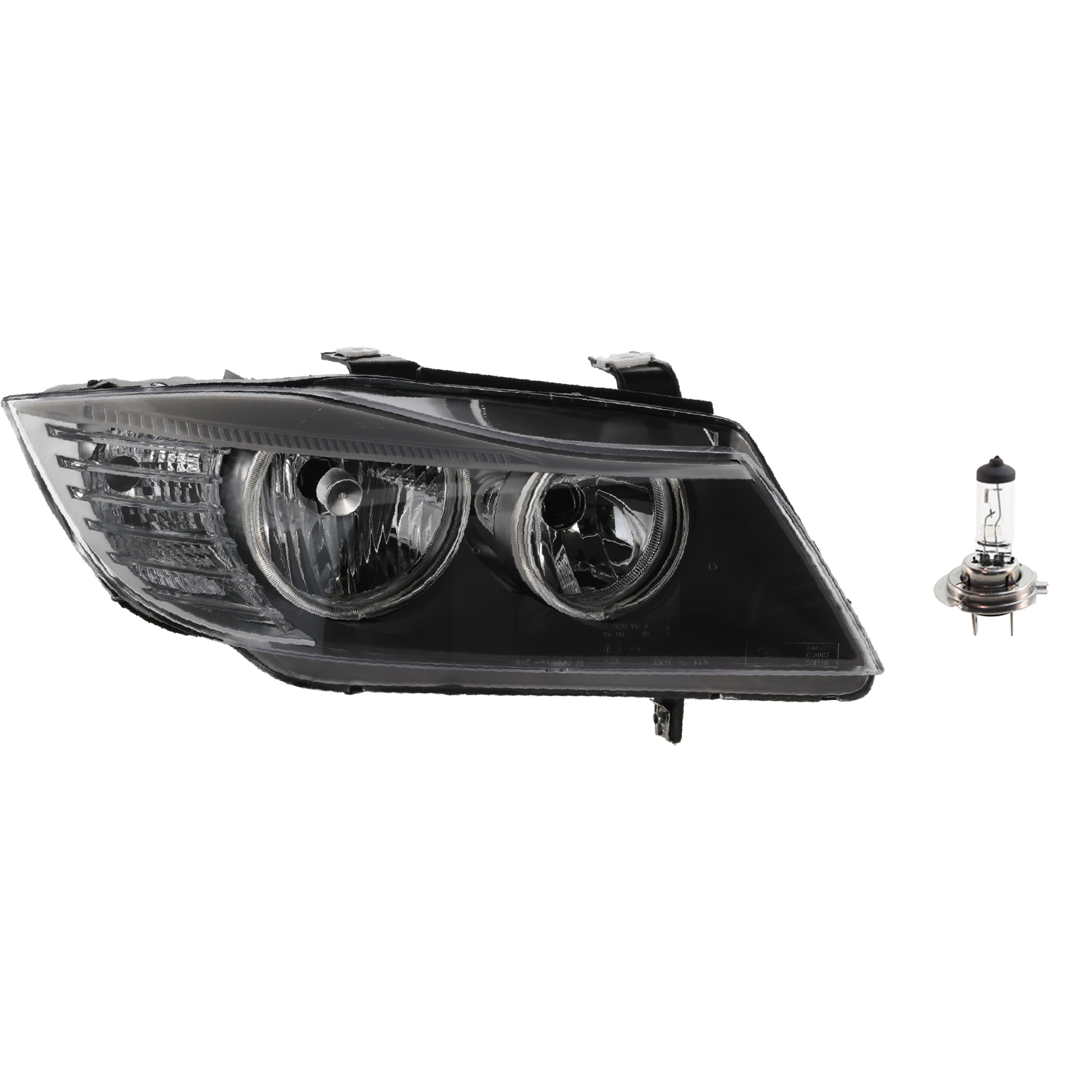 AM 3 SERIES 09-12 HEAD LAMP RH Assembly Halogen 2 pc Kit with Headlight Bulb SKU KIT 041423-1190