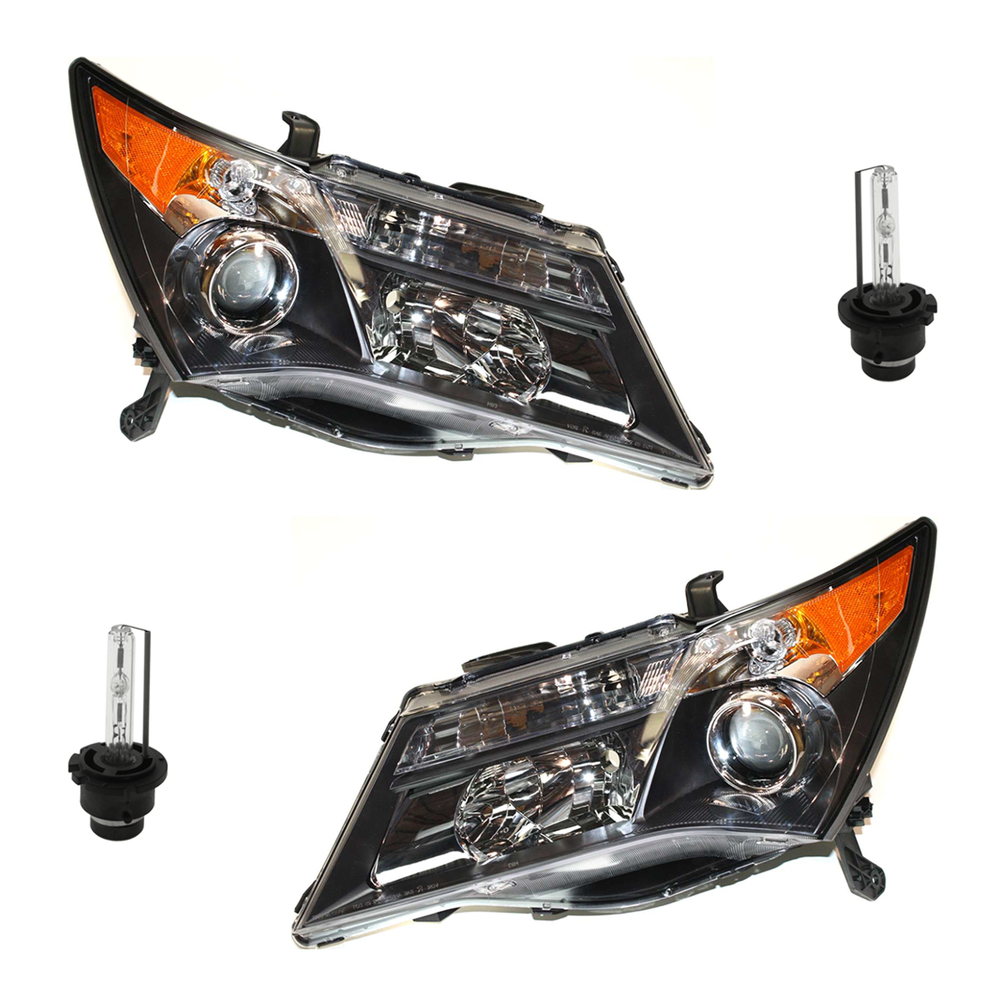 AM MDX 07-09 HEAD LAMP RH AND LH Assembly HID Xenon With HID Kit 4 pc Kit with Headlight Bulb SKU KIT 041423-223