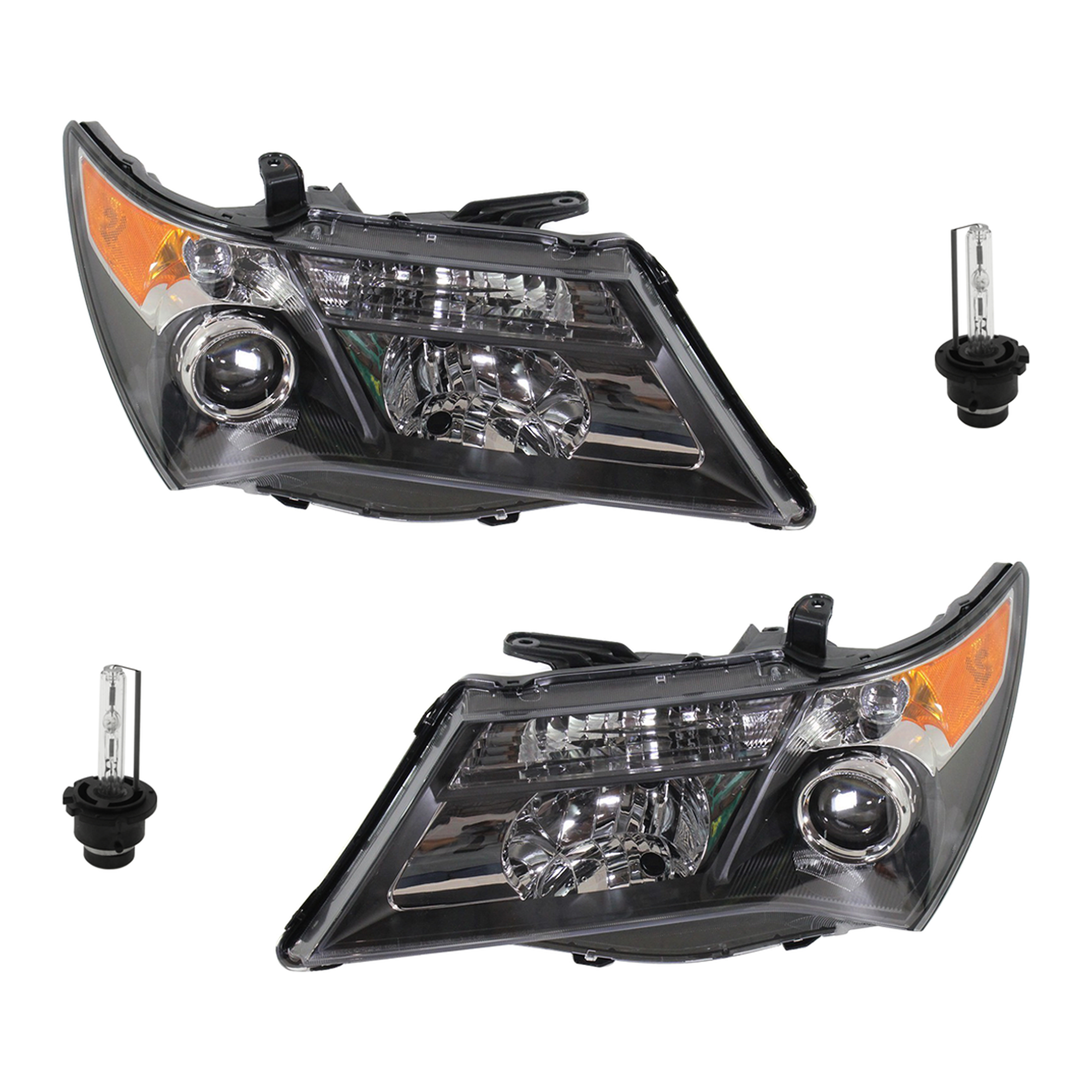 AM MDX 07-09 HEAD LAMP RH AND LH Assembly HID Xenon With HID Kit 4 pc Kit with Headlight Bulb SKU KIT 041423-226