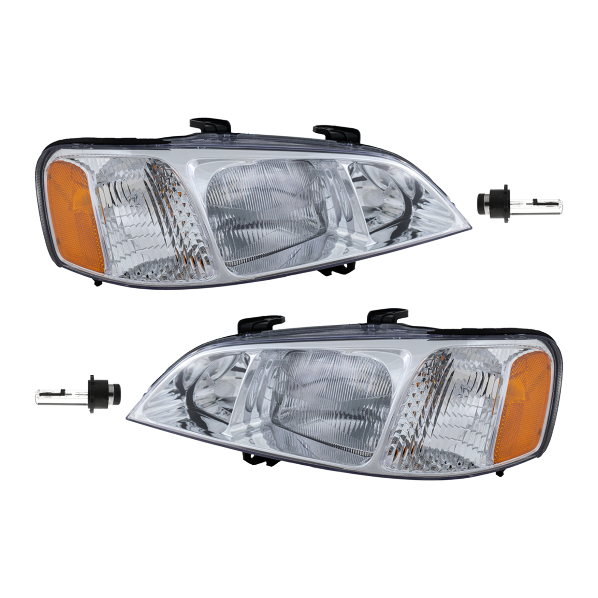 AM TL 99-01 HEAD LAMP RH AND LH Assembly HID Xenon With HID Kit 4 pc Kit with Headlight Bulb SKU KIT 041423-235