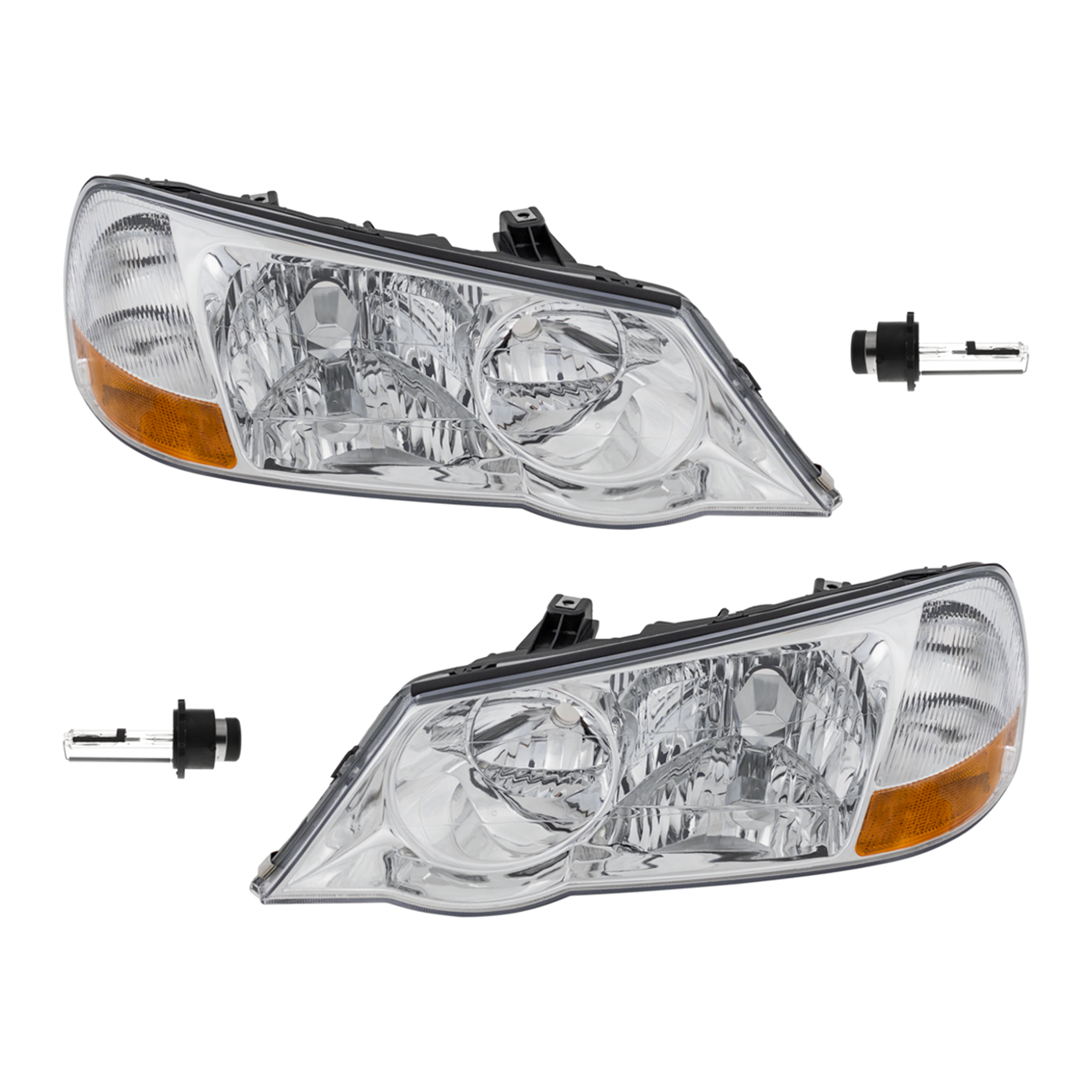 AM TL 02-03 HEAD LAMP RH AND LH Assembly HID Xenon With HID Kit 4 pc Kit with Headlight Bulb SKU KIT 041423-237