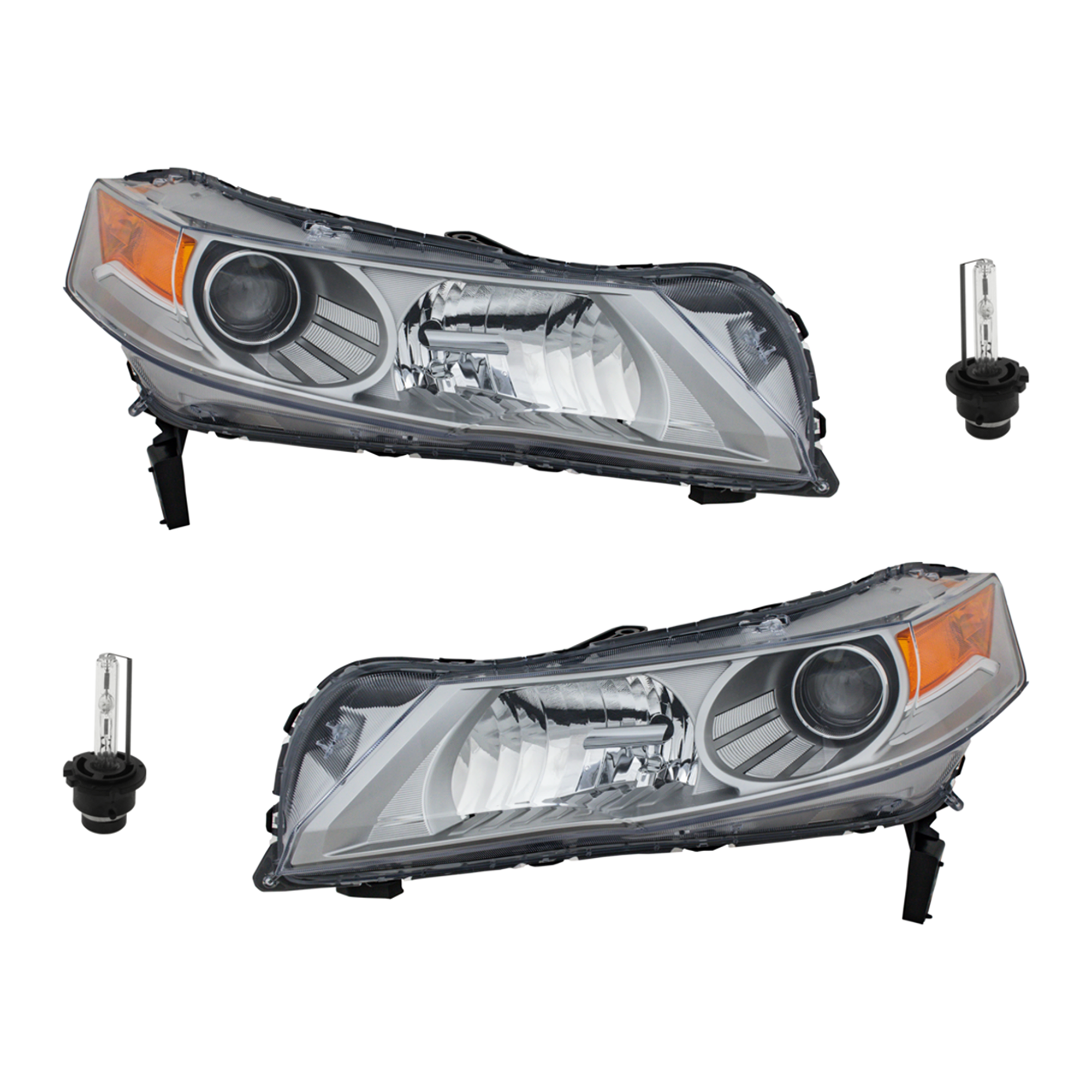 AM TL 09-11 HEAD LAMP RH AND LH Assembly HID Xenon With HID Kit 4 pc Kit with Headlight Bulb SKU KIT 041423-246