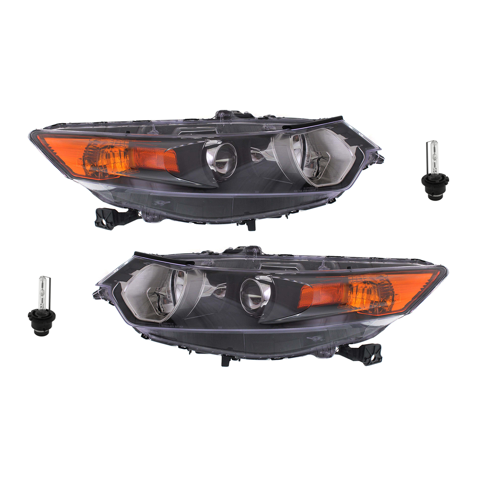 AM TSX 09-11 HEAD LAMP RH AND LH Assembly HID Xenon With HID Kit 4 pc Kit with Headlight Bulb SKU KIT 041423-256